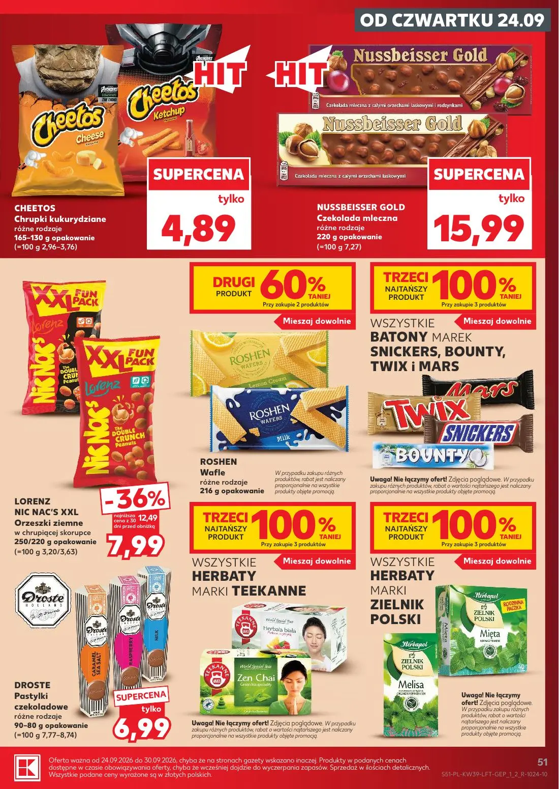 Kaufland gazetka, strona 51 z 69 — LORENZ NIC NAC'S XXL Orzeszki ziemne w chrupiącej skorupce, CHEETOS Chrupki kukurydziane,…