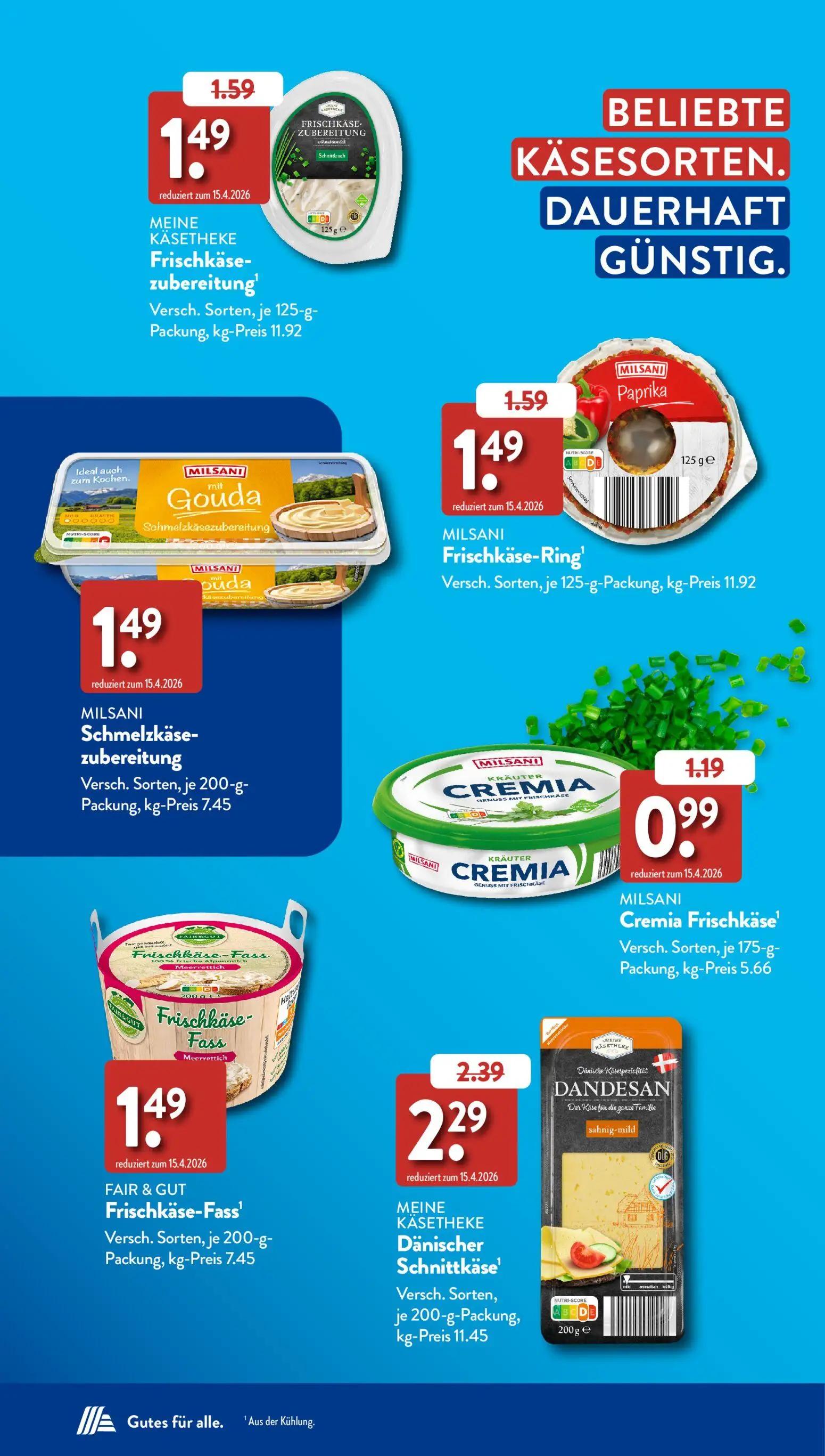 Aldi Süd Prospekt, Seite 30 von 60 — MILSANI Cremia Frischkäse, MEINE KÄSETHEKE FRISCHKÄSE-ZUBEREITUNG Schnittlauch, MILSANI…
