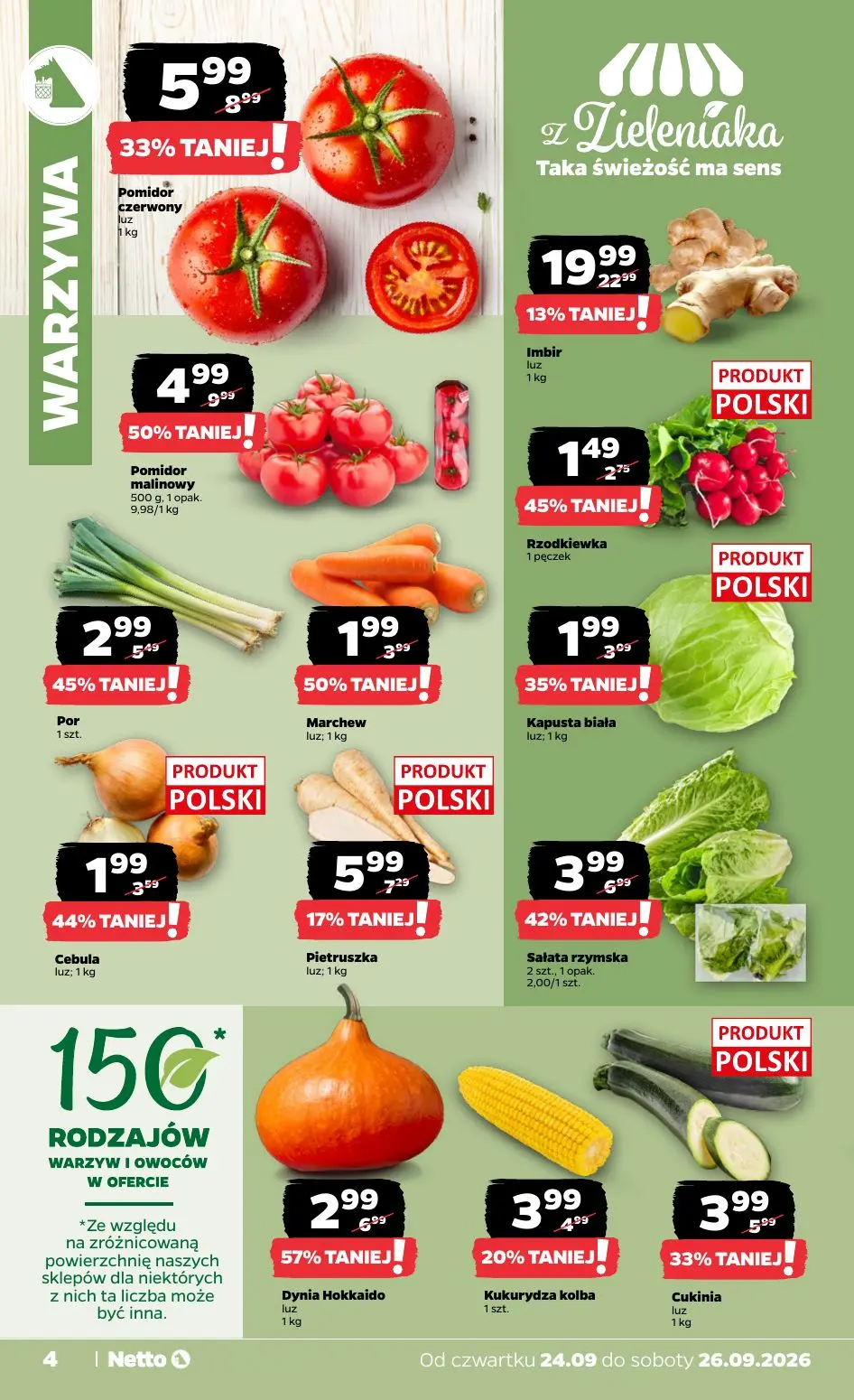 NETTO gazetka, strona 4 z 23 — Pomidor malinowy, Dynia Hokkaido, Pomidor czerwony