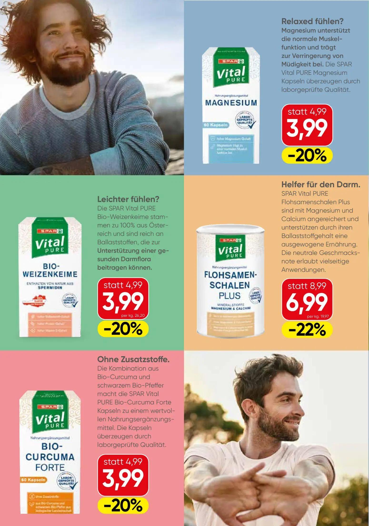 Spar Gourmet Prospekt, Seite 2 von 4 — FLOHSAMEN-SCHALEN PLUS, MAGNESIUM, BIO-WEIZENKEIME