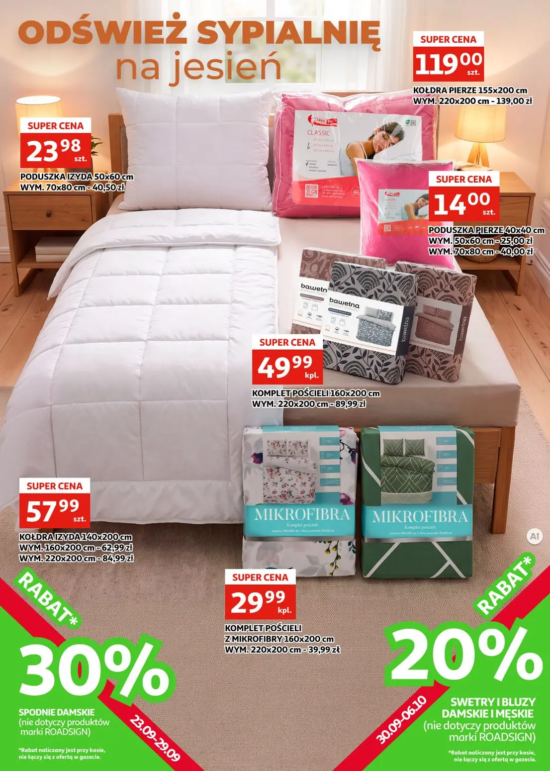 Auchan gazetka, strona 22 z 25 — KOMPLET POŚCIELI, KOŁDRA IZYDA, PODUSZKA PIERZE