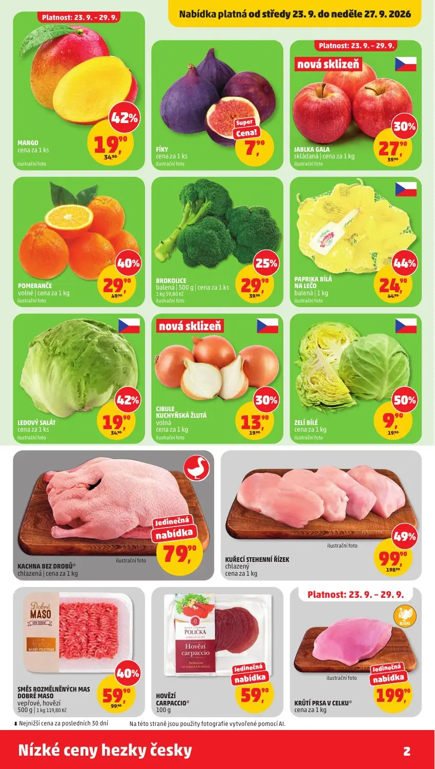 PENNY leták, strana 2 z 37 — KUŘECÍ STEHENNÍ ŘÍZEK chlazený, SMĚS ROZMĚLNĚNÝCH MAS DOBRÉ MASO vepřové, hovězí, POMERANČE vol…