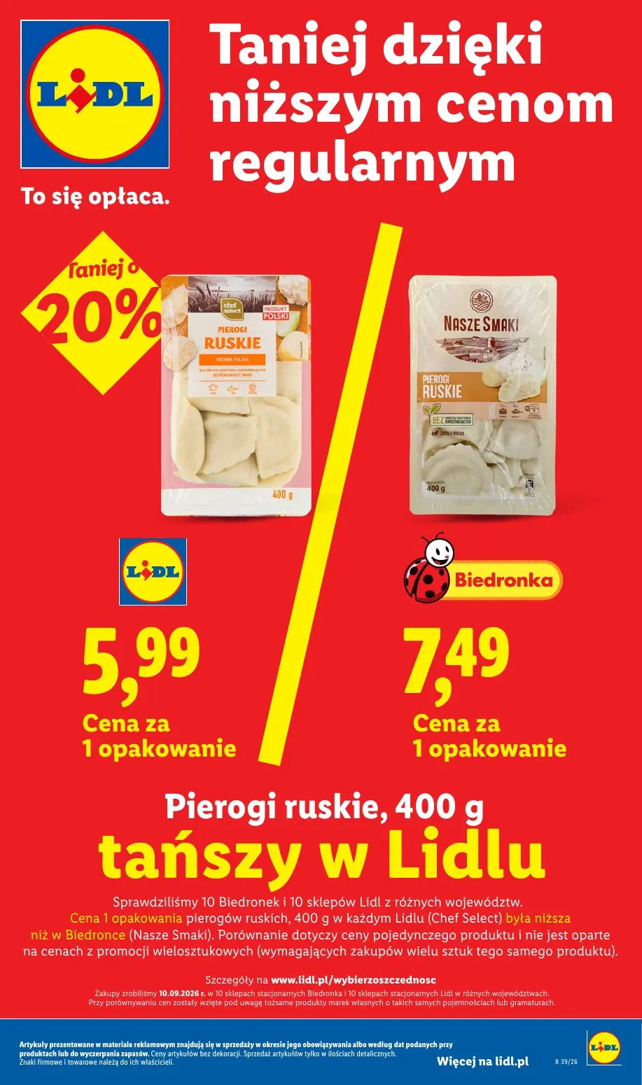 Lidl gazetka, strona 13 z 105 — Pierogi ruskie Chef Select, Pierogi ruskie Nasze Smaki