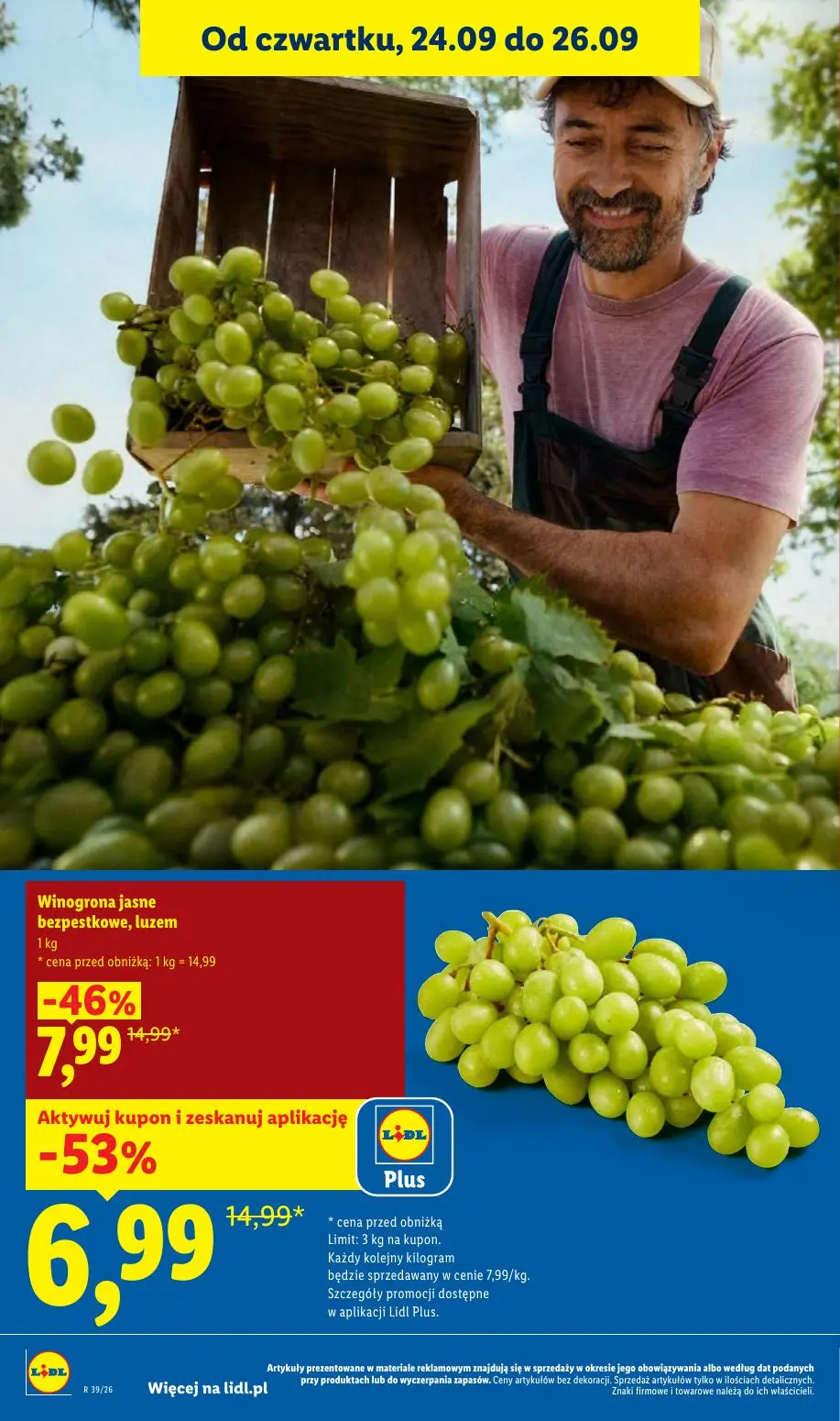 Lidl gazetka, strona 28 z 105 — Winogrona jasne bezpestkowe, luzem