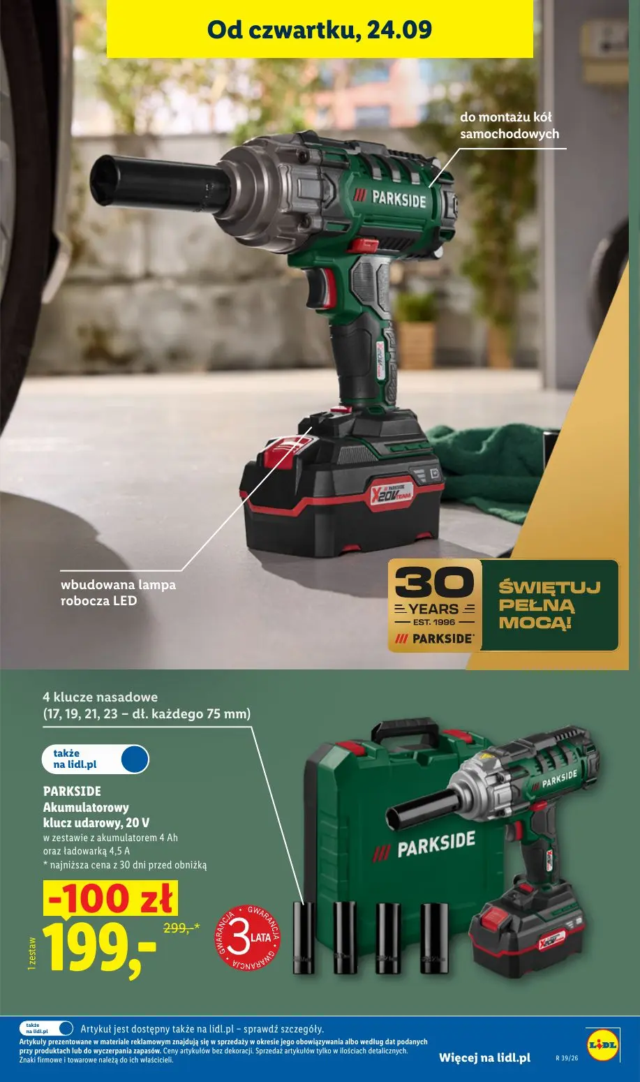 Lidl gazetka, strona 43 z 105 — PARKSIDE Akumulatorowy klucz udarowy, 20 V
