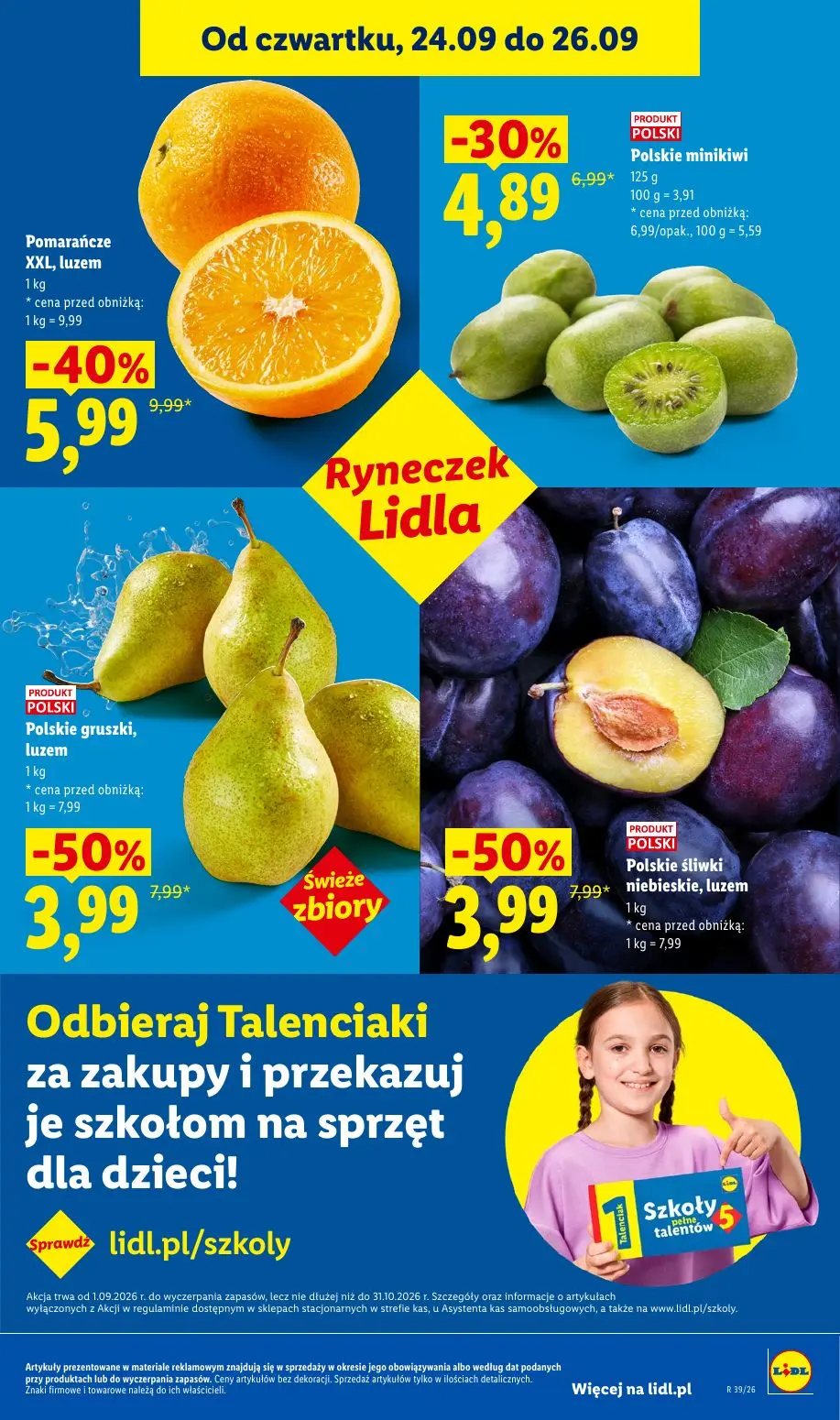 Lidl gazetka, strona 51 z 105 — Pomarańcze XXL, luzem, Polskie gruszki, luzem, Polskie śliwki niebieskie, luzem