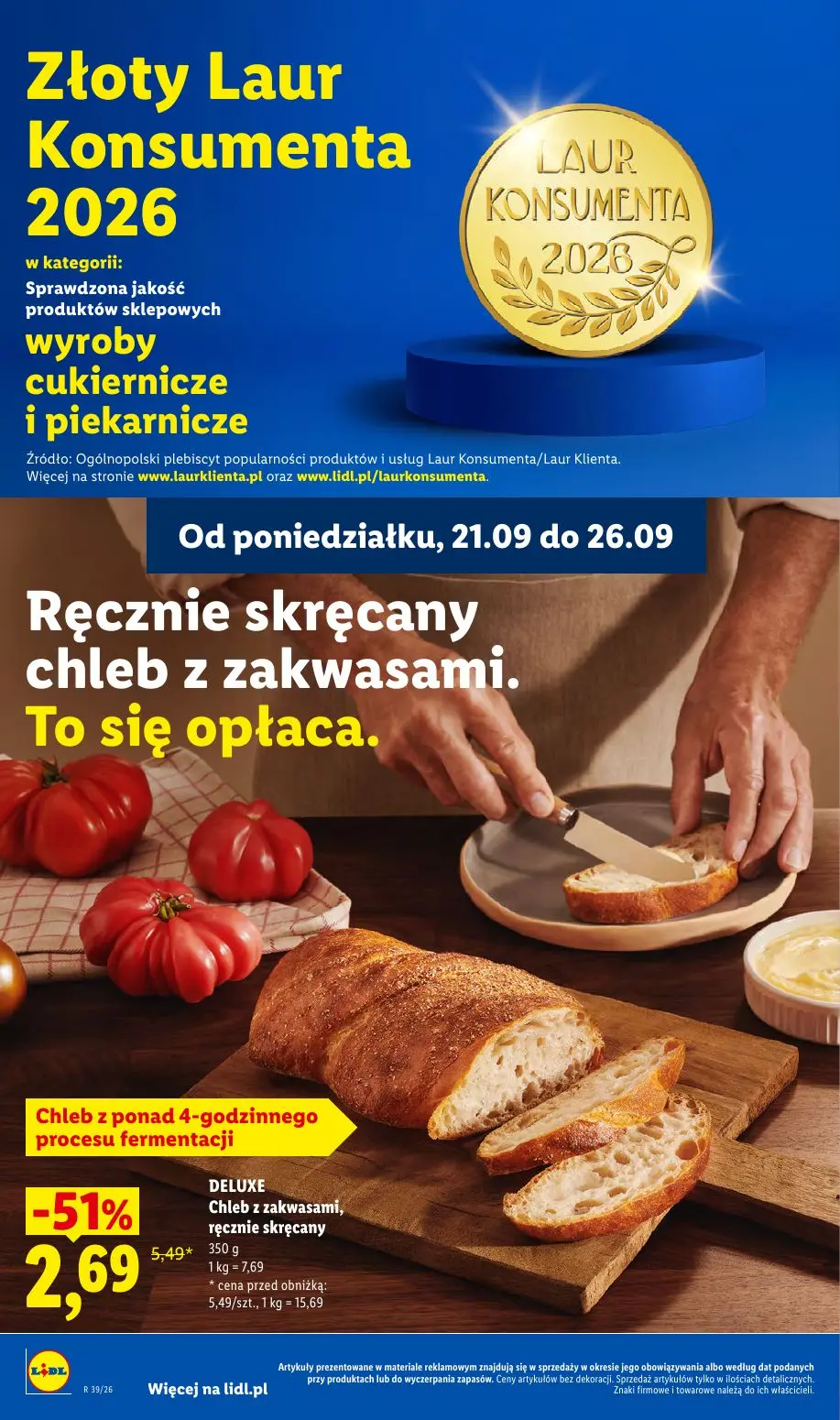Lidl gazetka, strona 54 z 105 — Chleb z zakwasami, ręcznie skręcany