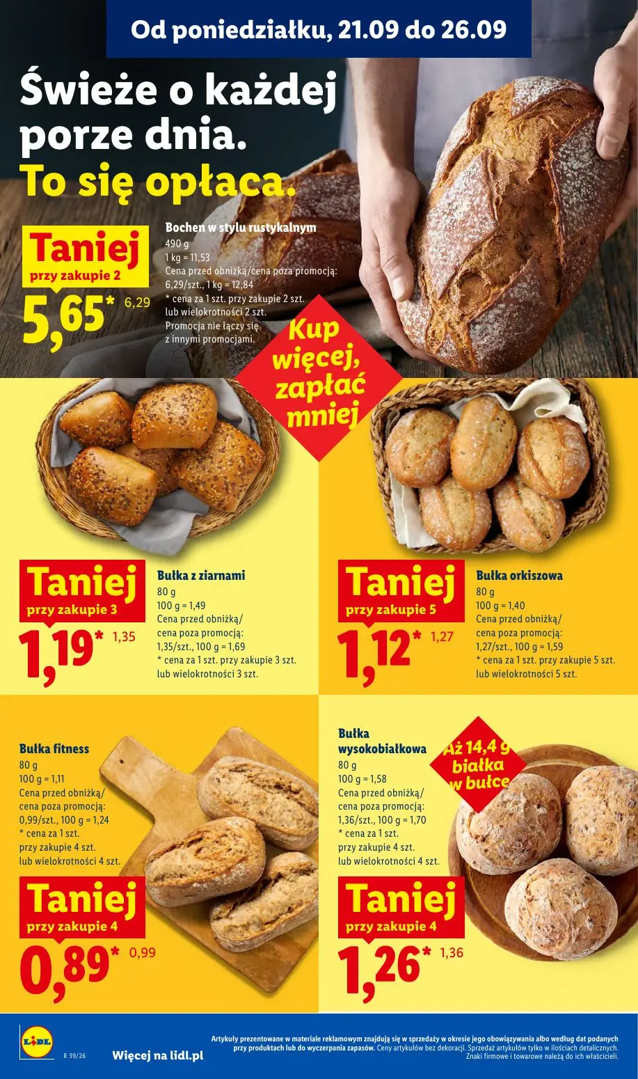 Lidl gazetka, strona 56 z 105 — Bochen w stylu rustykalnym, Bułka z ziarnami, Bułka orkiszowa