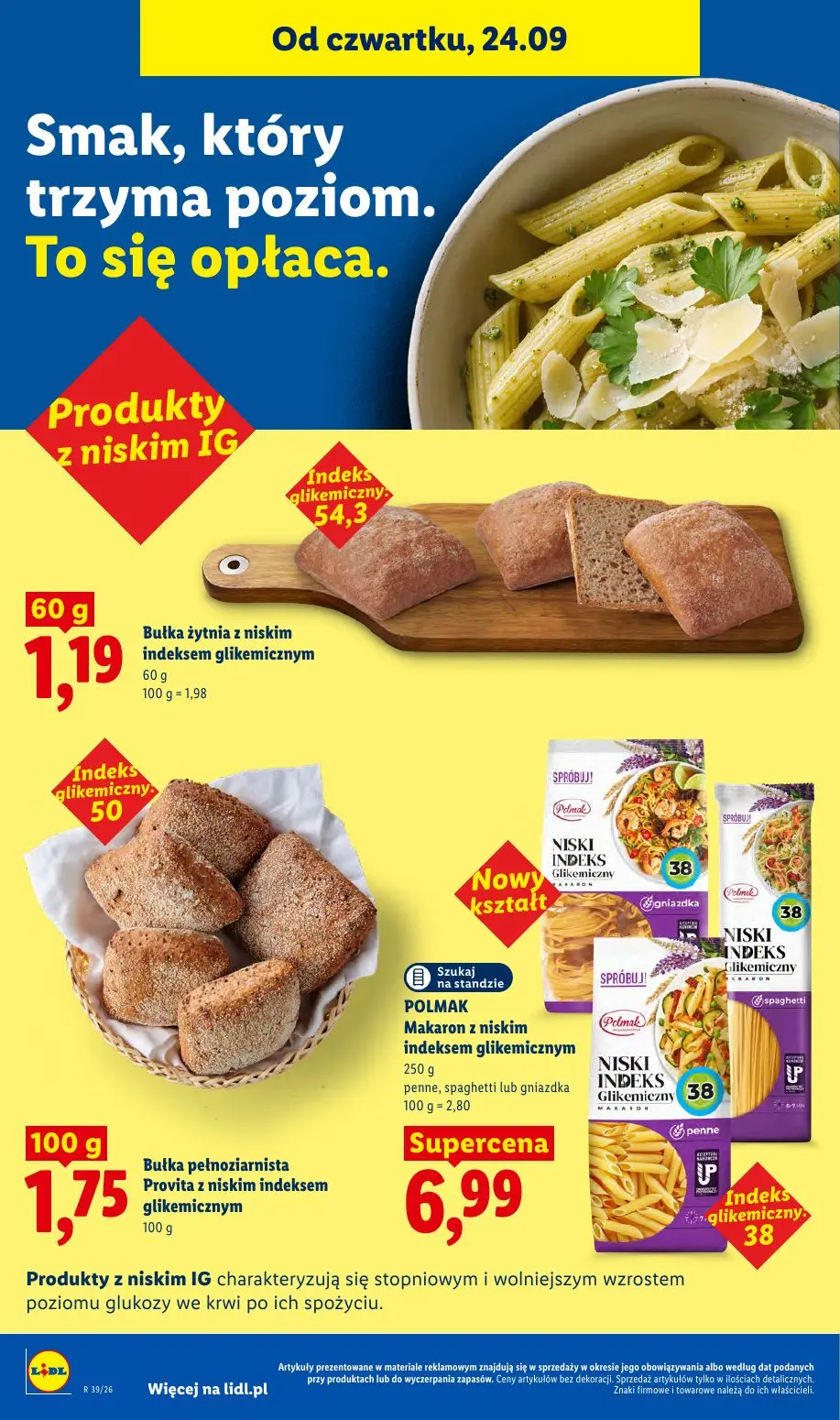 Lidl gazetka, strona 68 z 105 — Bułka żytnia z niskim indeksem glikemicznym, Bułka pełnoziarnista Provita z niskim indeksem …