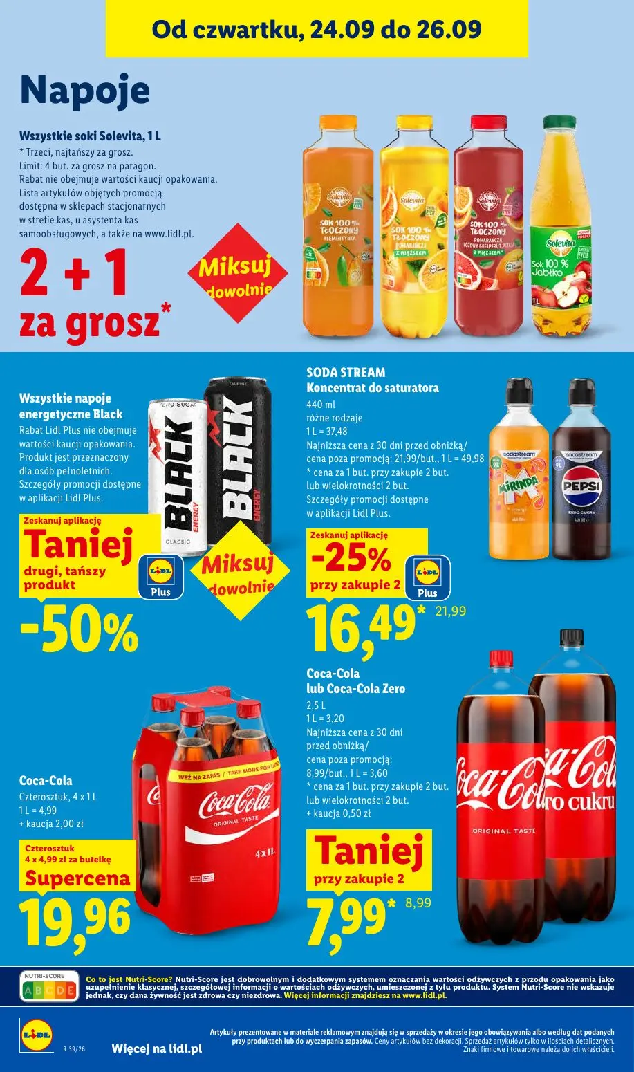 Lidl gazetka, strona 78 z 105 — SODA STREAM Koncentrat do saturatora, Coca-Cola lub Coca-Cola Zero, Coca-Cola Czterosztuk