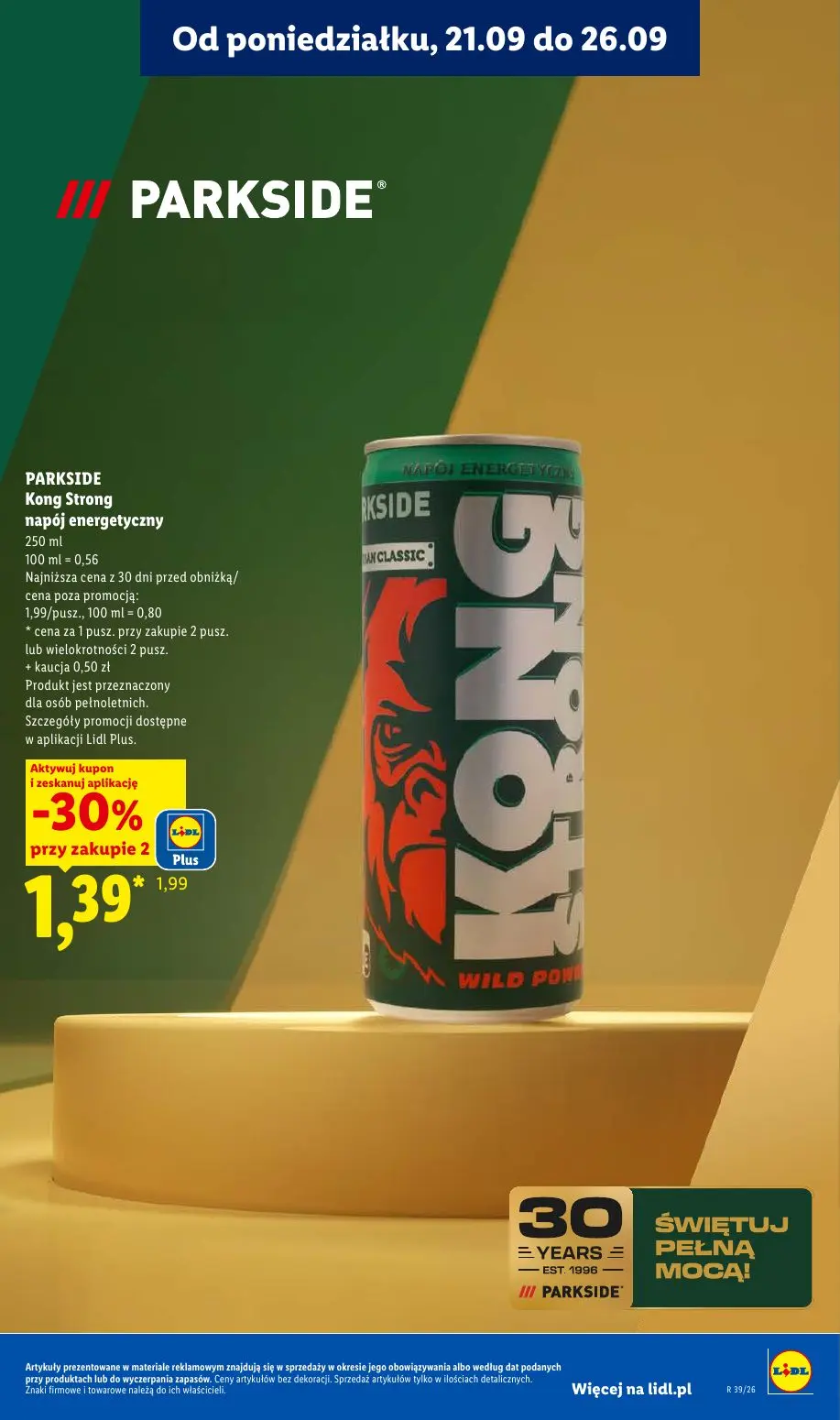 Lidl gazetka, strona 79 z 105 — Kong Strong napój energetyczny