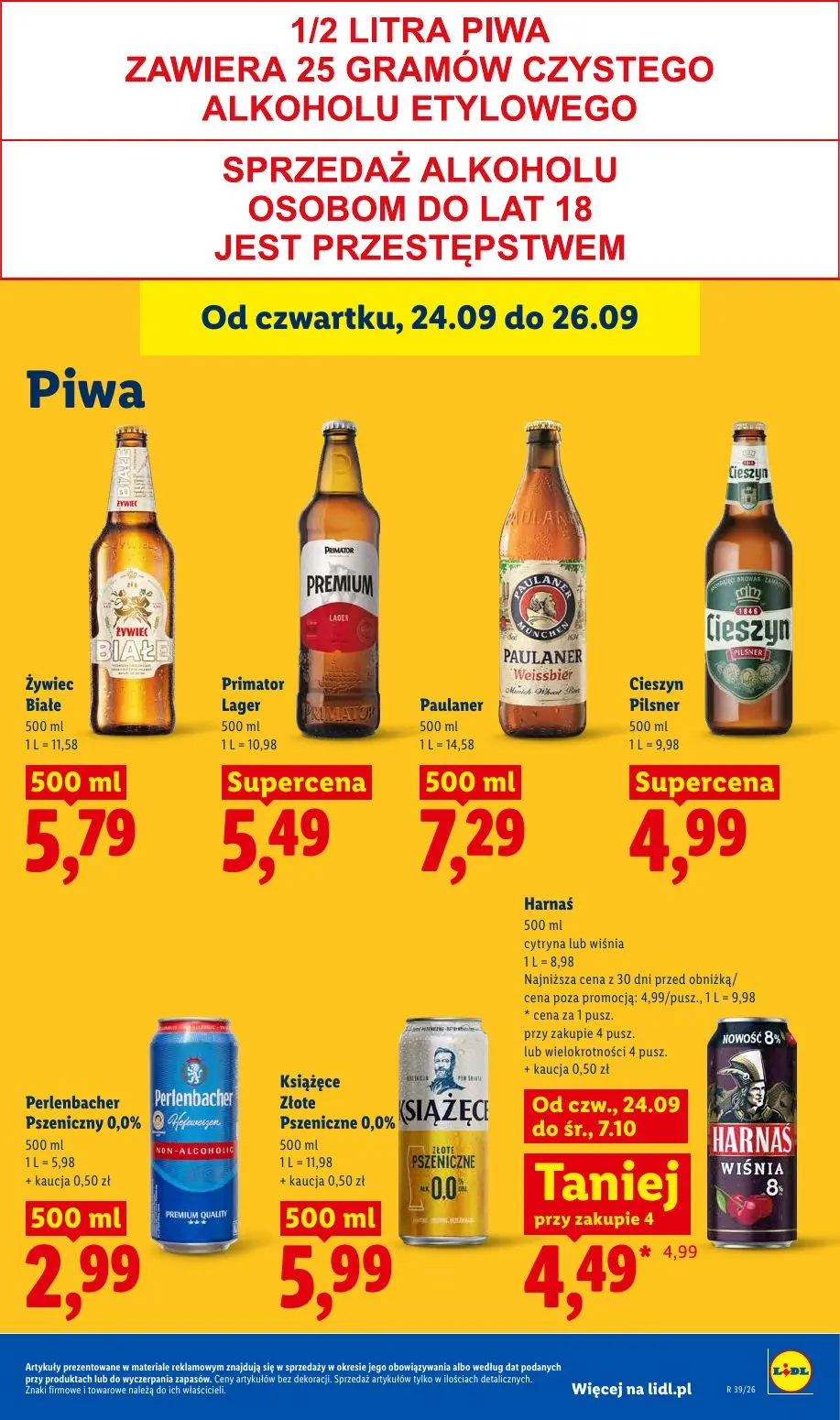 Lidl gazetka, strona 81 z 105 — Harnaś Wiśnia, Żywiec Białe, Primator Lager