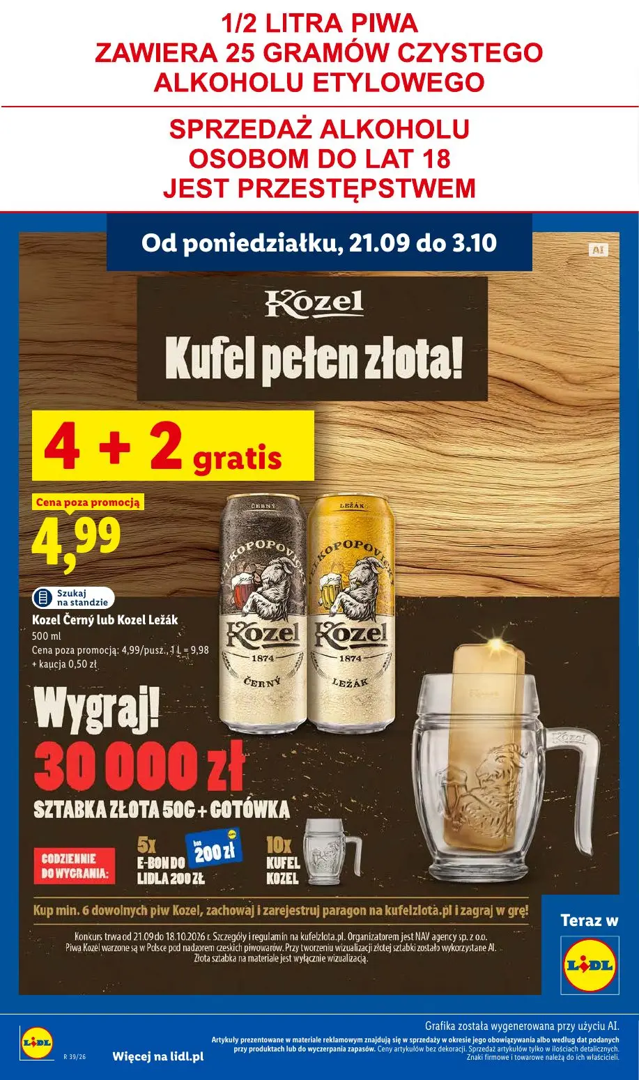 Lidl gazetka, strona 82 z 105 — Kozel Černý lub Kozel Ležák