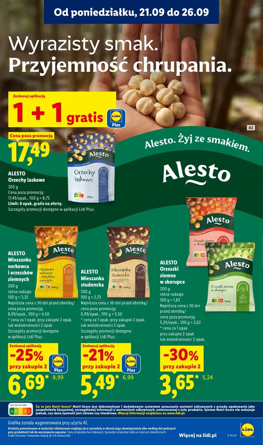 Lidl gazetka, strona 83 z 105 — ALESTO Mieszanka nerkowca i orzeszków ziemnych, ALESTO Orzeszki ziemne w skorupce, ALESTO Mi…