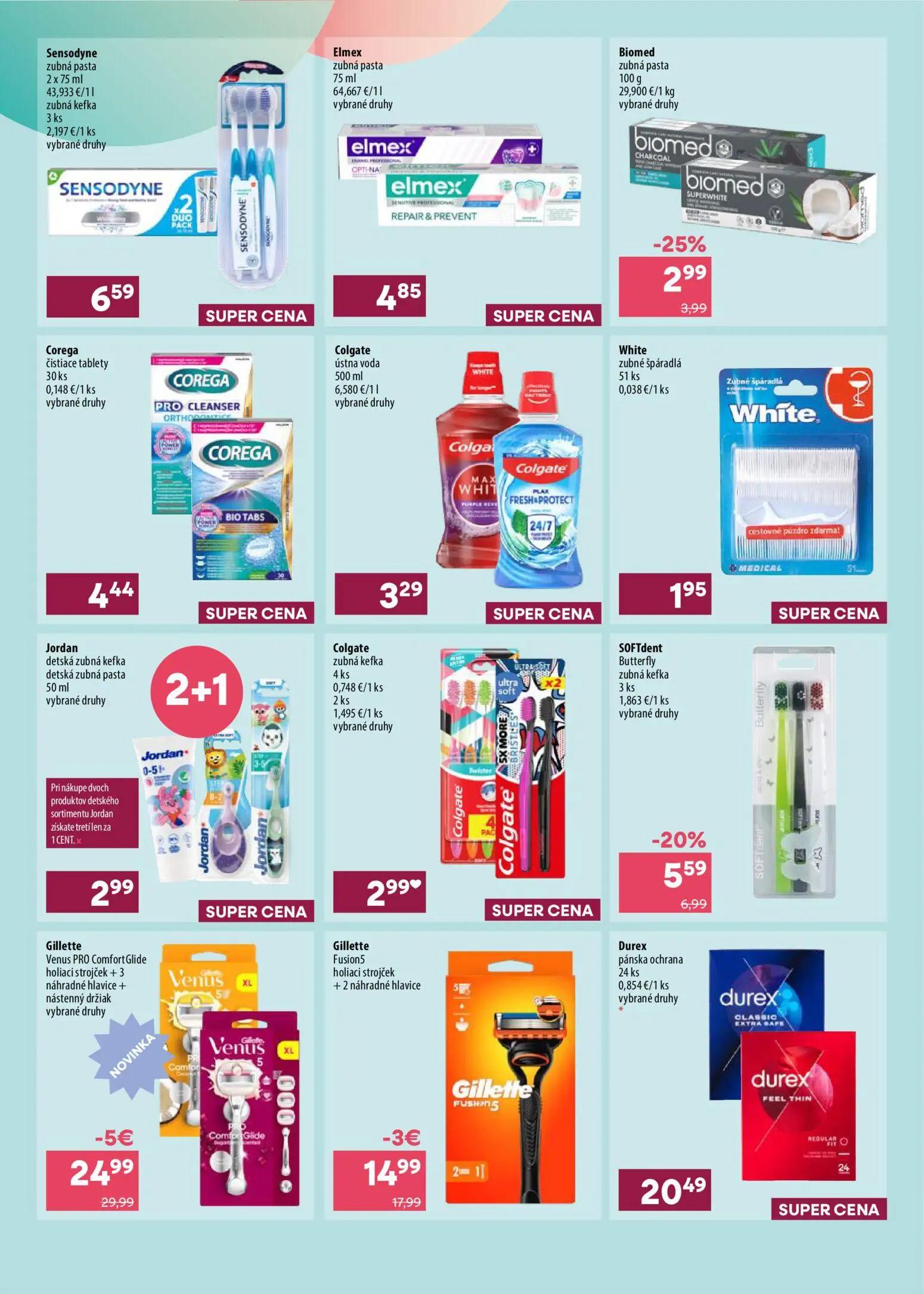101 Drogerie leták, strana 2 z 11 — Gillette Venus PRO Comfort Glide holiaci strojček, Gillette Fusion5 holiaci strojček, SO…