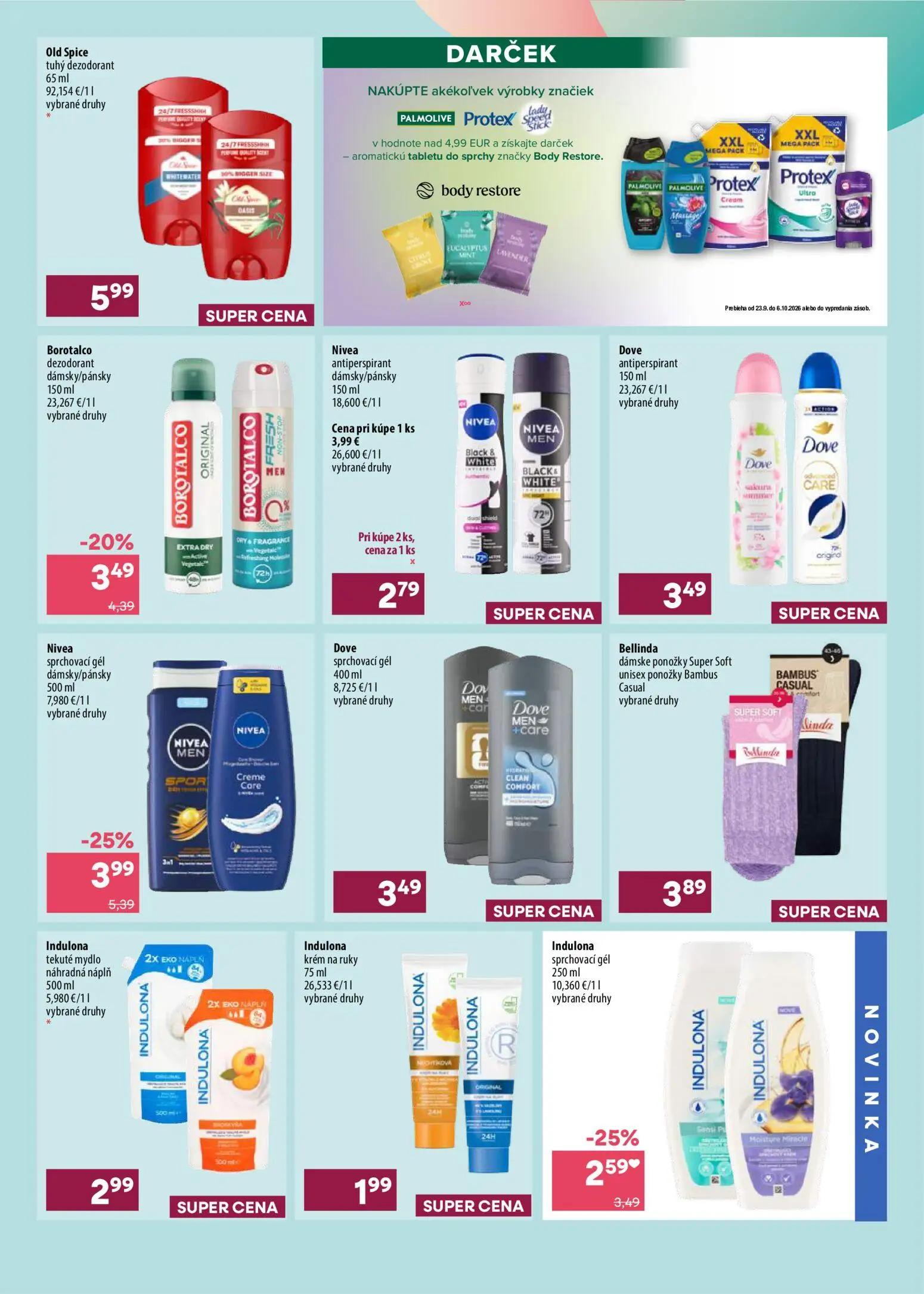 101 Drogerie leták, strana 3 z 11 — Nivea sprchovací gél dámsky/pánsky, Nivea antiperspirant dámsky/pánsky, Borotalco dezodo…