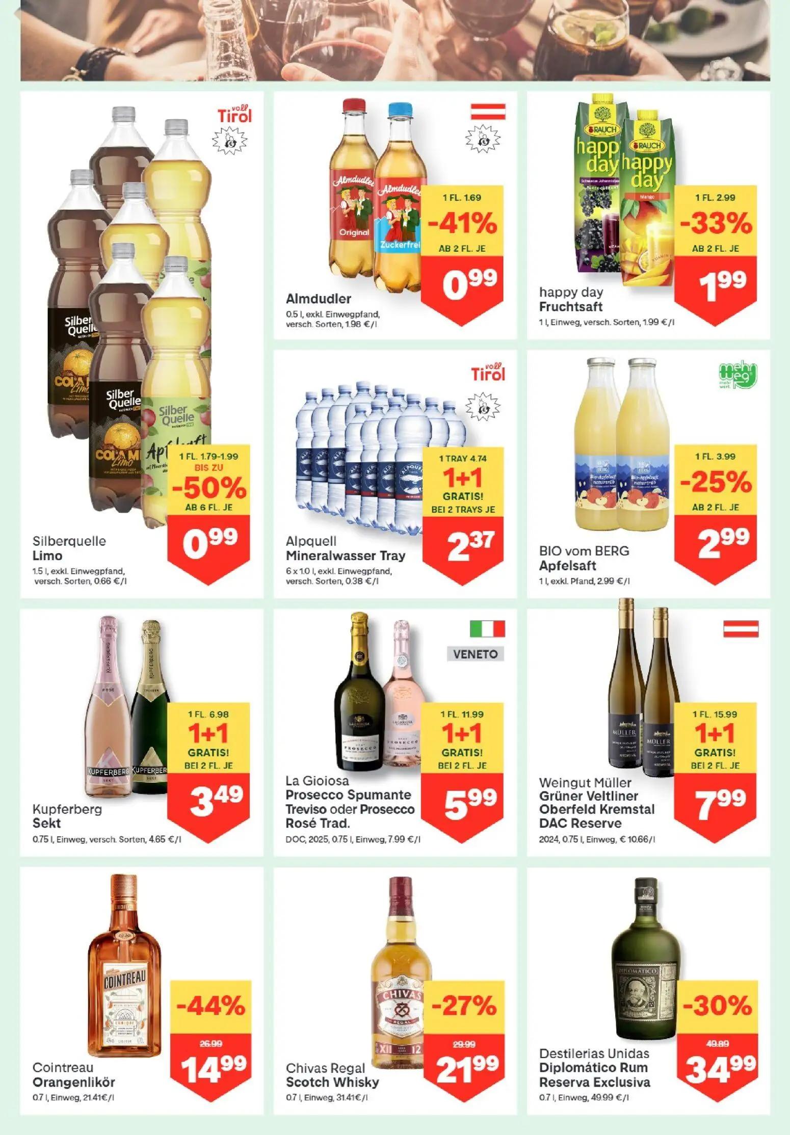 MPREIS Prospekt, Seite 10 von 16 — Destilerias Unidas Diplomático Rum Reserva Exclusiva, Cointreau Orangenlikör, Weingut Mül…