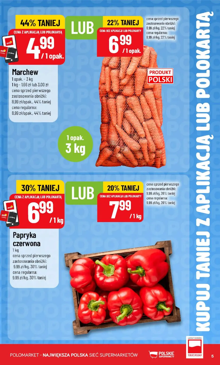 POLOmarket gazetka, strona 5 z 18 — Marchew, Papryka czerwona