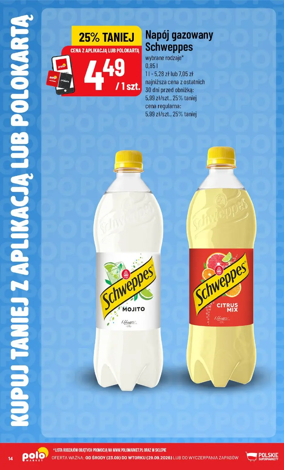 POLOmarket gazetka, strona 14 z 18 — Napój gazowany Schweppes