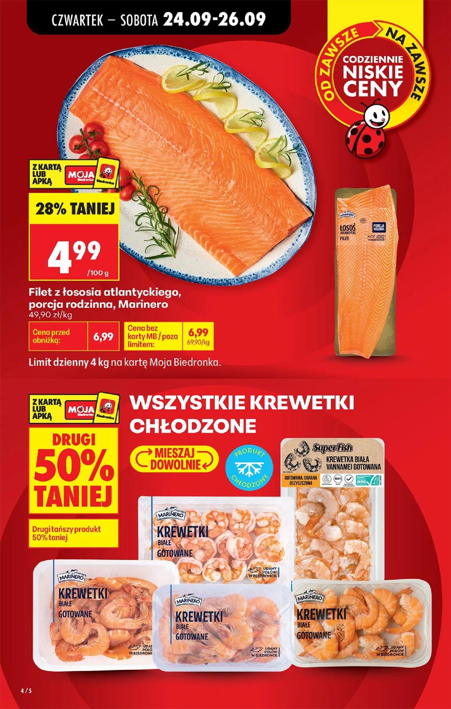 Biedronka gazetka, strona 6 z 91 — Filet z łososia atlantyckiego, porcja rodzinna, Marinero