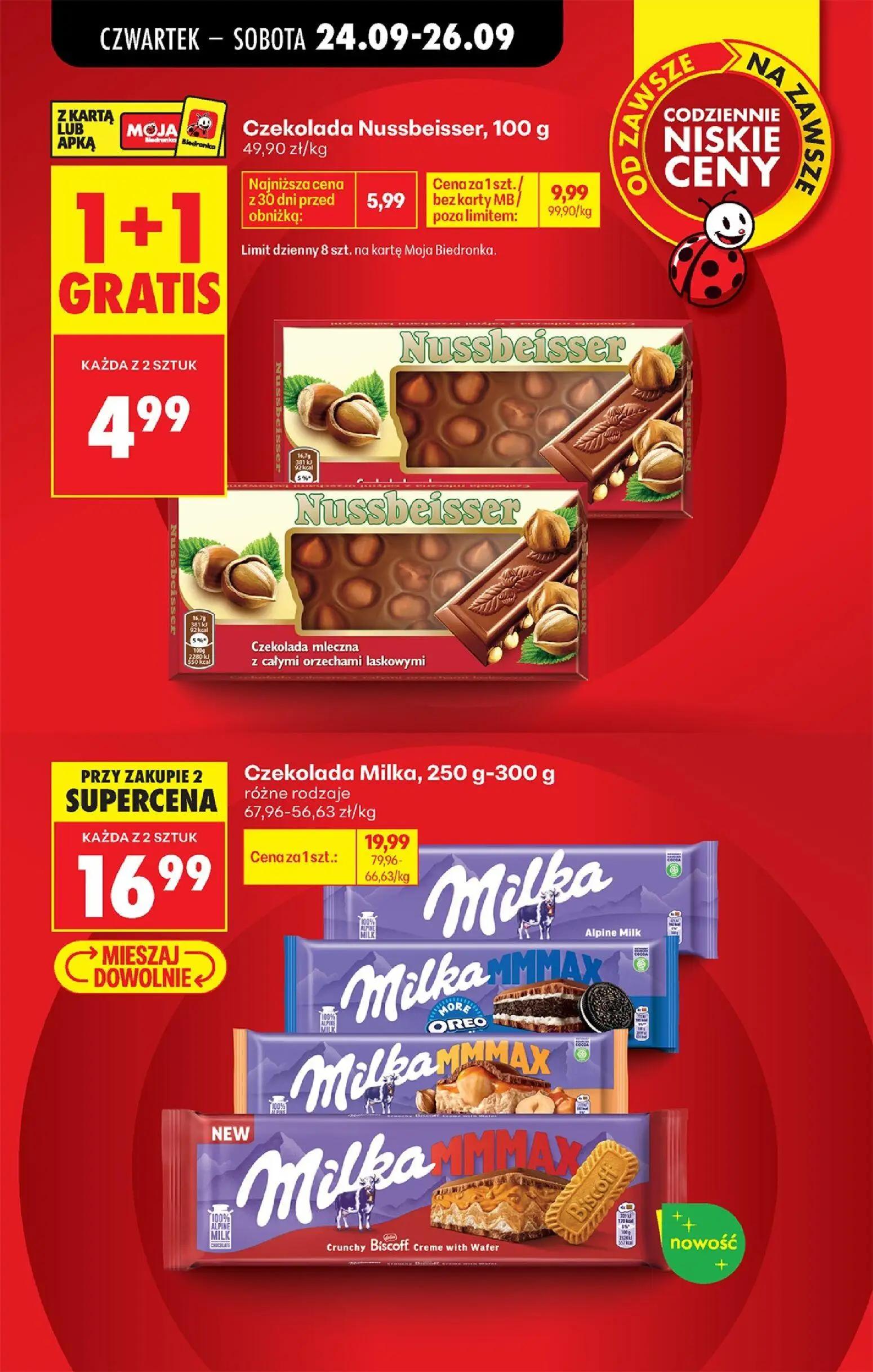 Biedronka gazetka, strona 13 z 91 — Czekolada Nussbeisser, Czekolada Milka