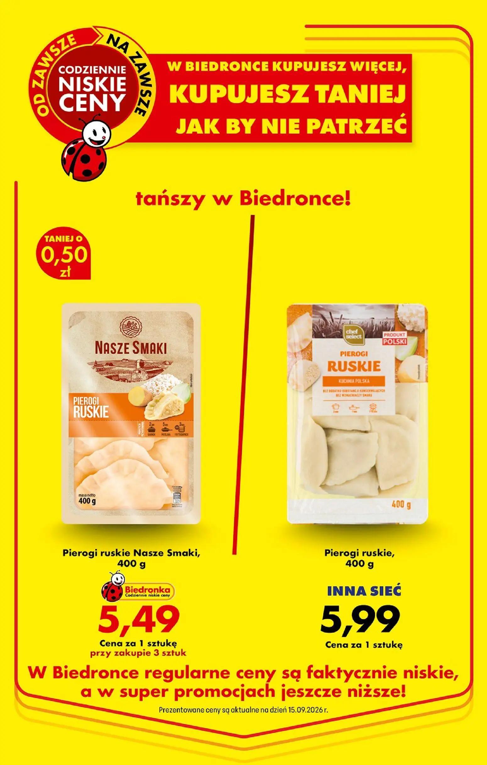 Biedronka gazetka, strona 23 z 91 — Pierogi ruskie Nasze Smaki, Pierogi ruskie