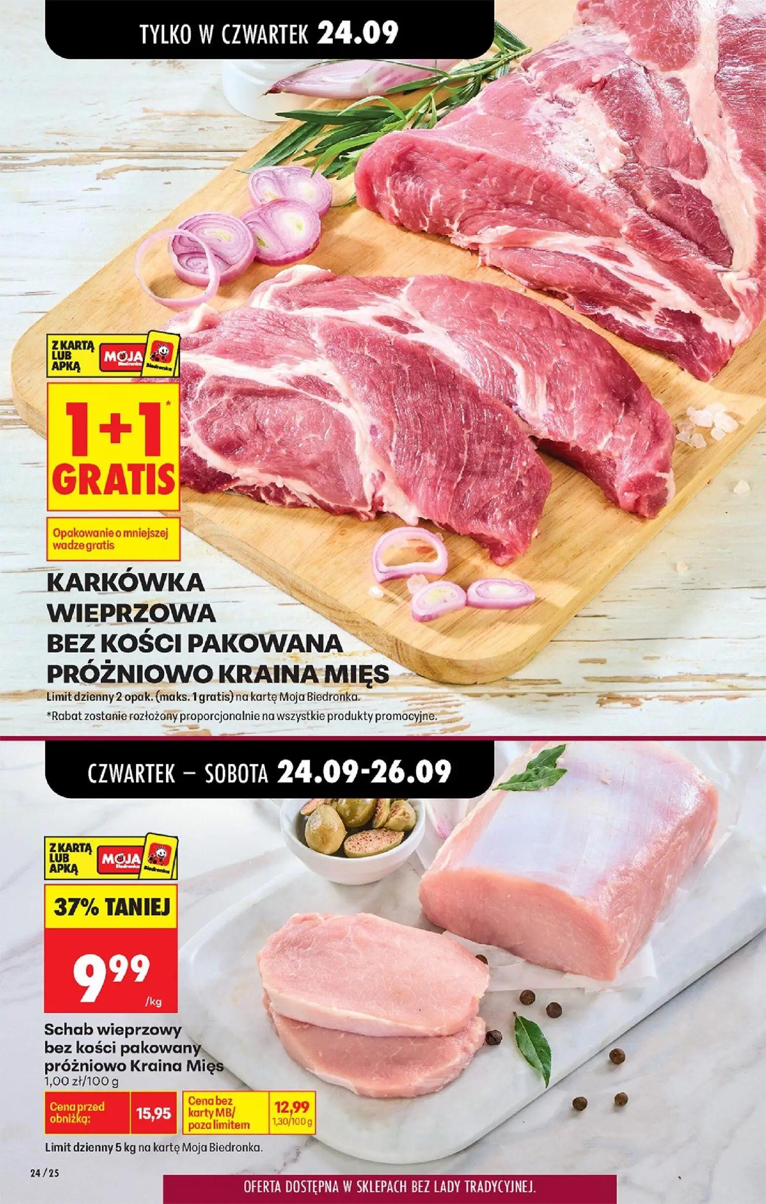 Biedronka gazetka, strona 38 z 91 — Schab wieprzowy bez kości pakowany próżniowo Kraina Mięs