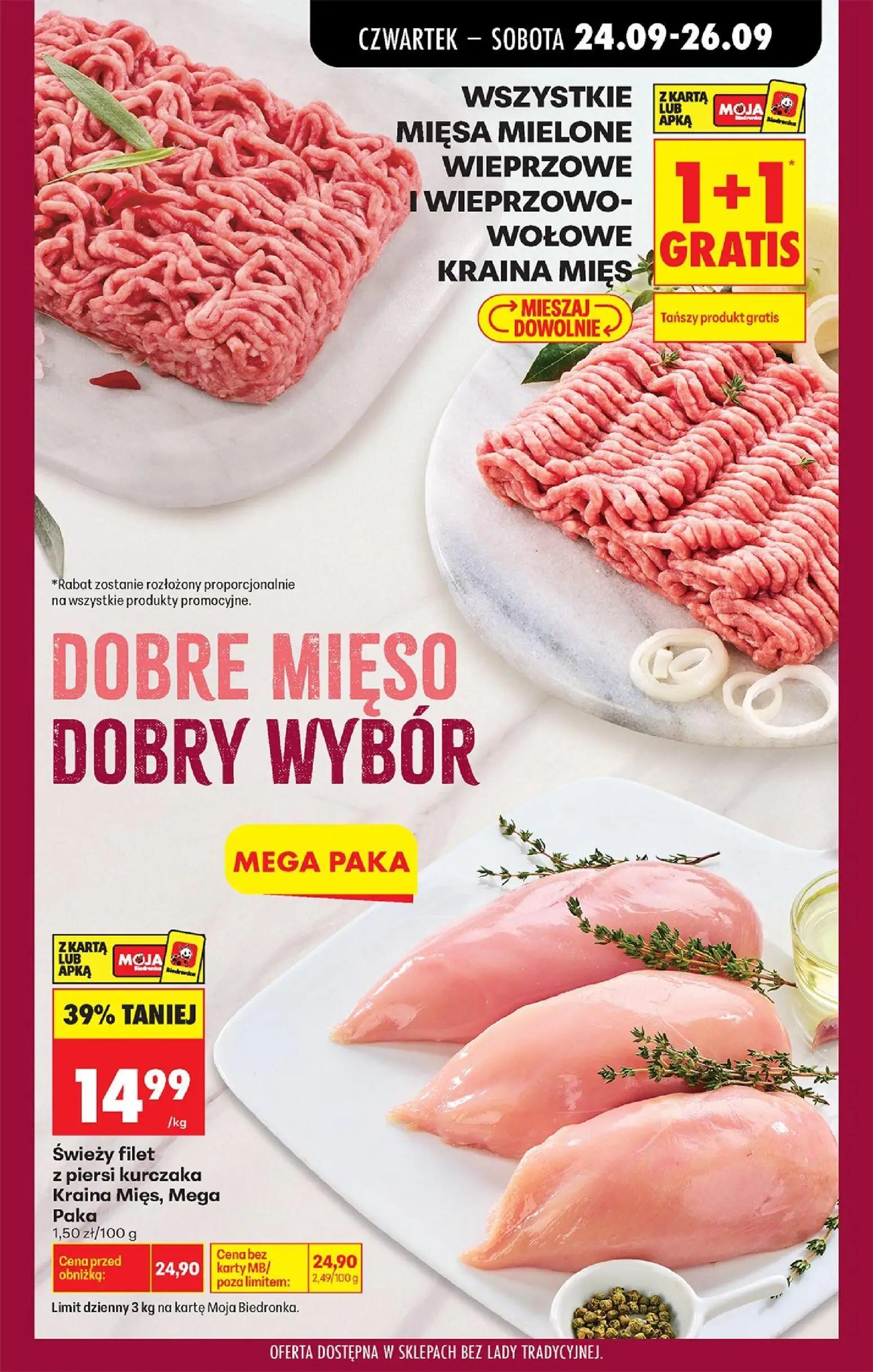 Biedronka gazetka, strona 39 z 91 — Świeży filet z piersi kurczaka Kraina Mięs, Mega Paka