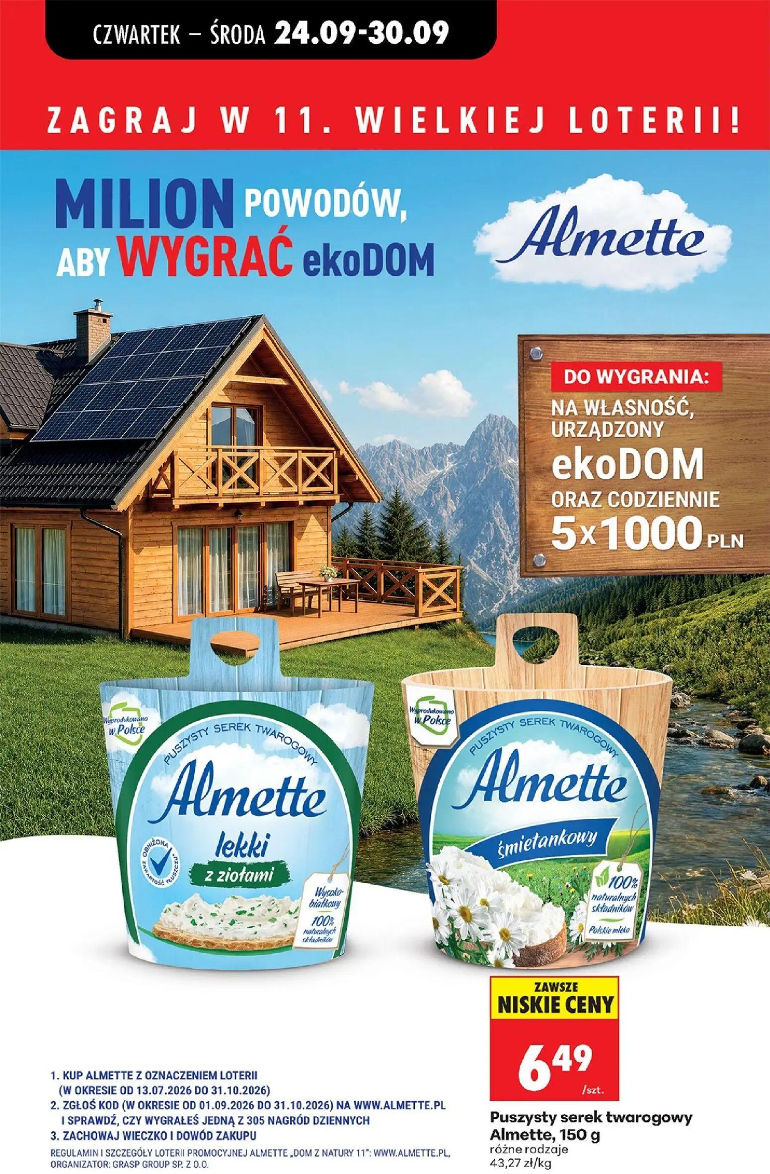 Biedronka gazetka, strona 60 z 91 — Puszysty serek twarogowy Almette, 150 g