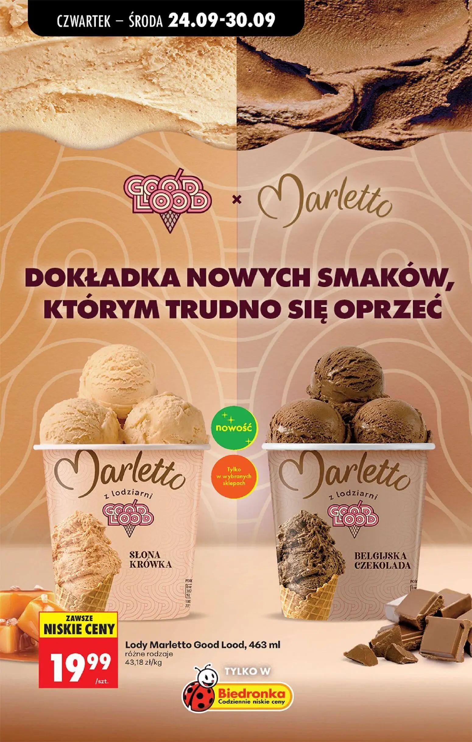 Biedronka gazetka, strona 64 z 91 — Lody Marletto Good Lood