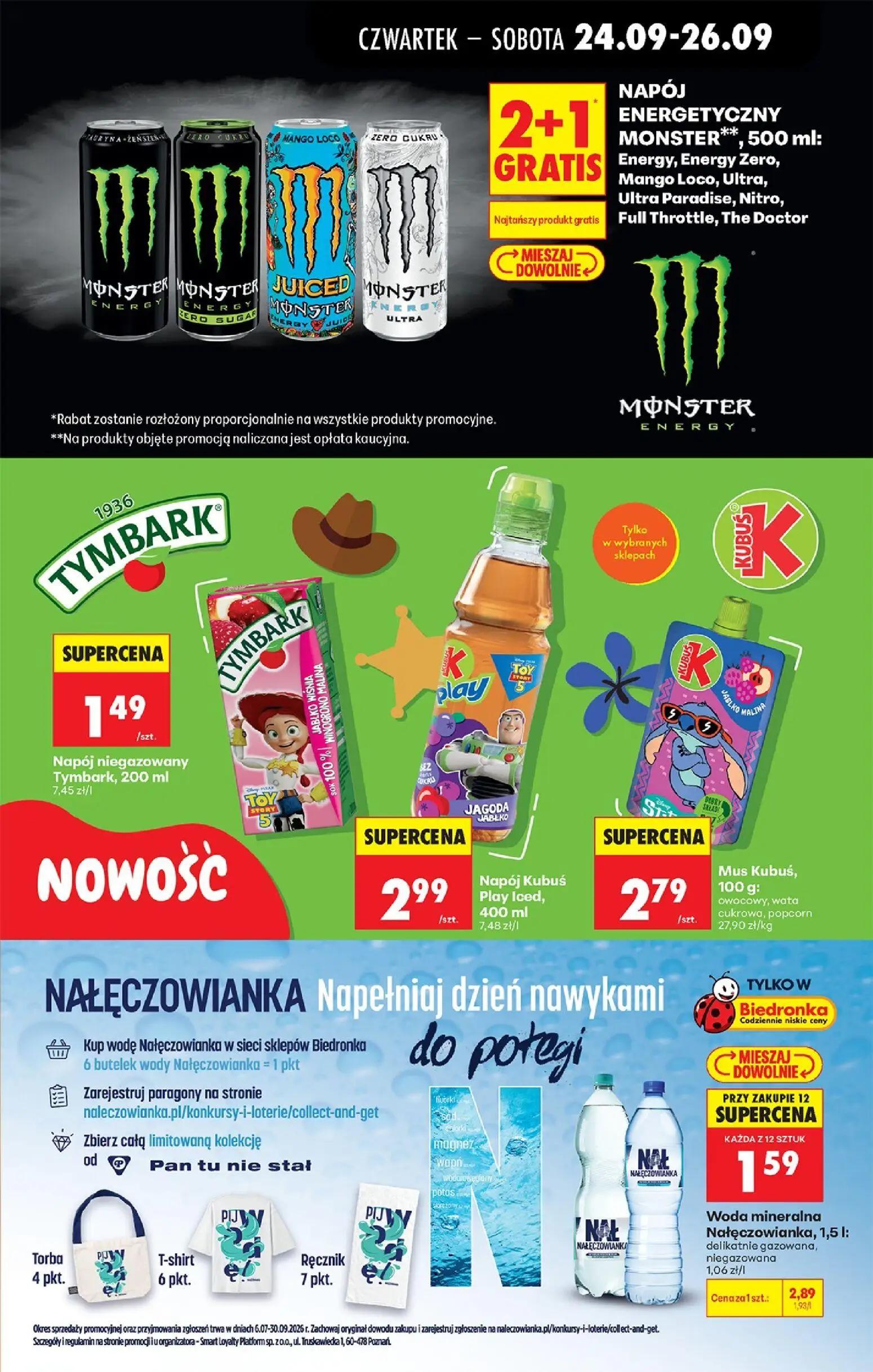 Biedronka gazetka, strona 71 z 91 — Woda mineralna Nałęczowianka, Napój niegazowany Tymbark, Napój Kubuś Play Iced