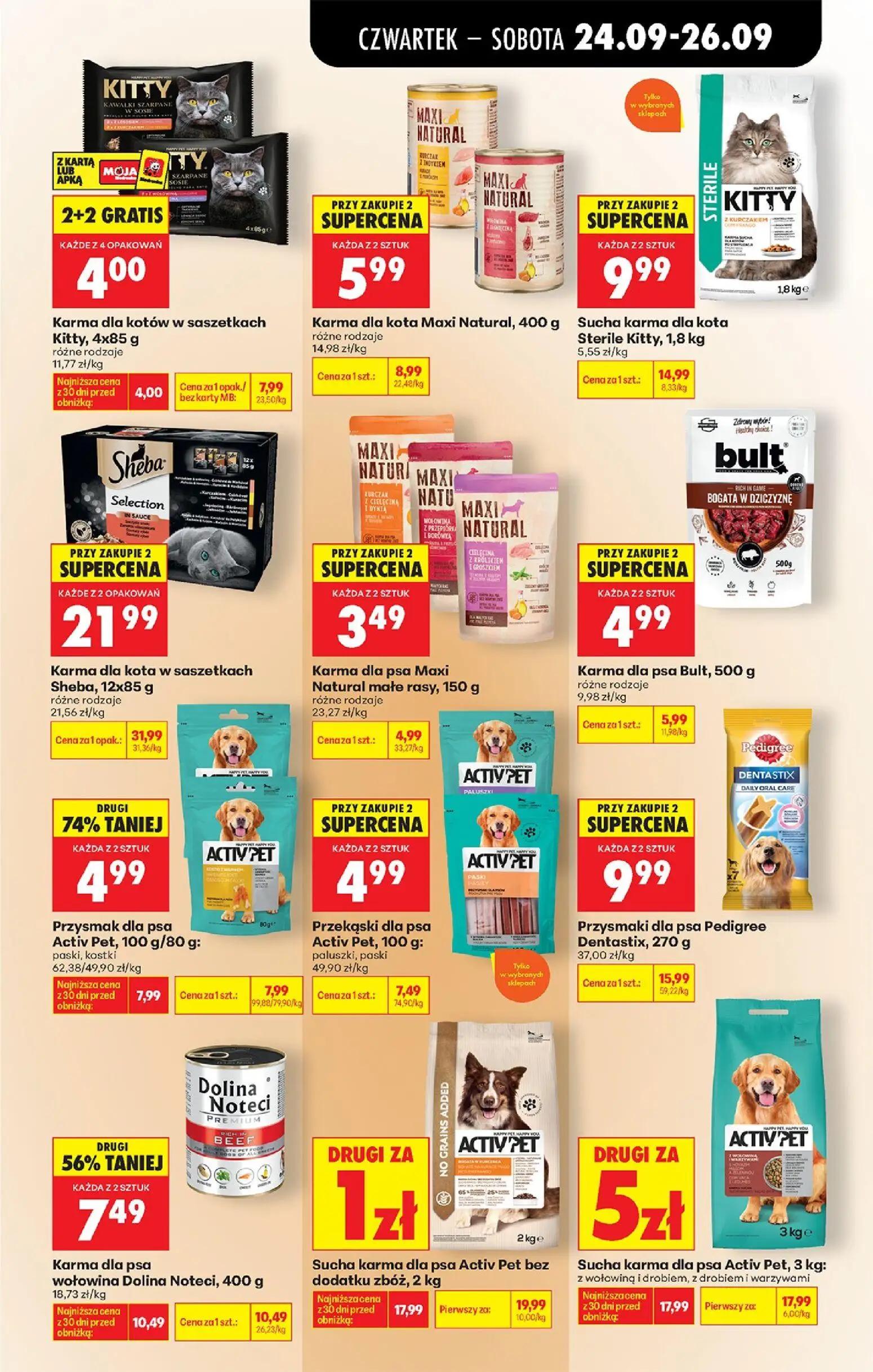 Biedronka gazetka, strona 83 z 91 — Sucha karma dla psa Activ Pet, 3 kg: z wołowiną i drobiem, z drobiem i warzywami, Karma …