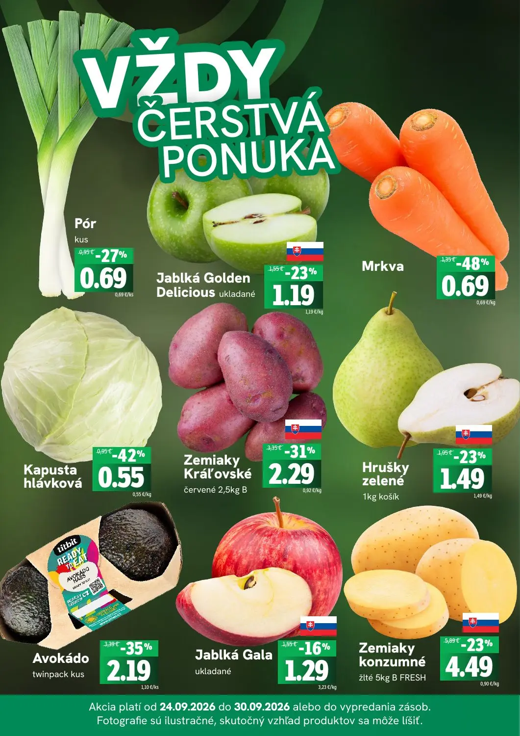 Fresh leták, strana 3 z 4 — Zemiaky konzumné žlté, Avokádo, Zemiaky Kráľovské červené