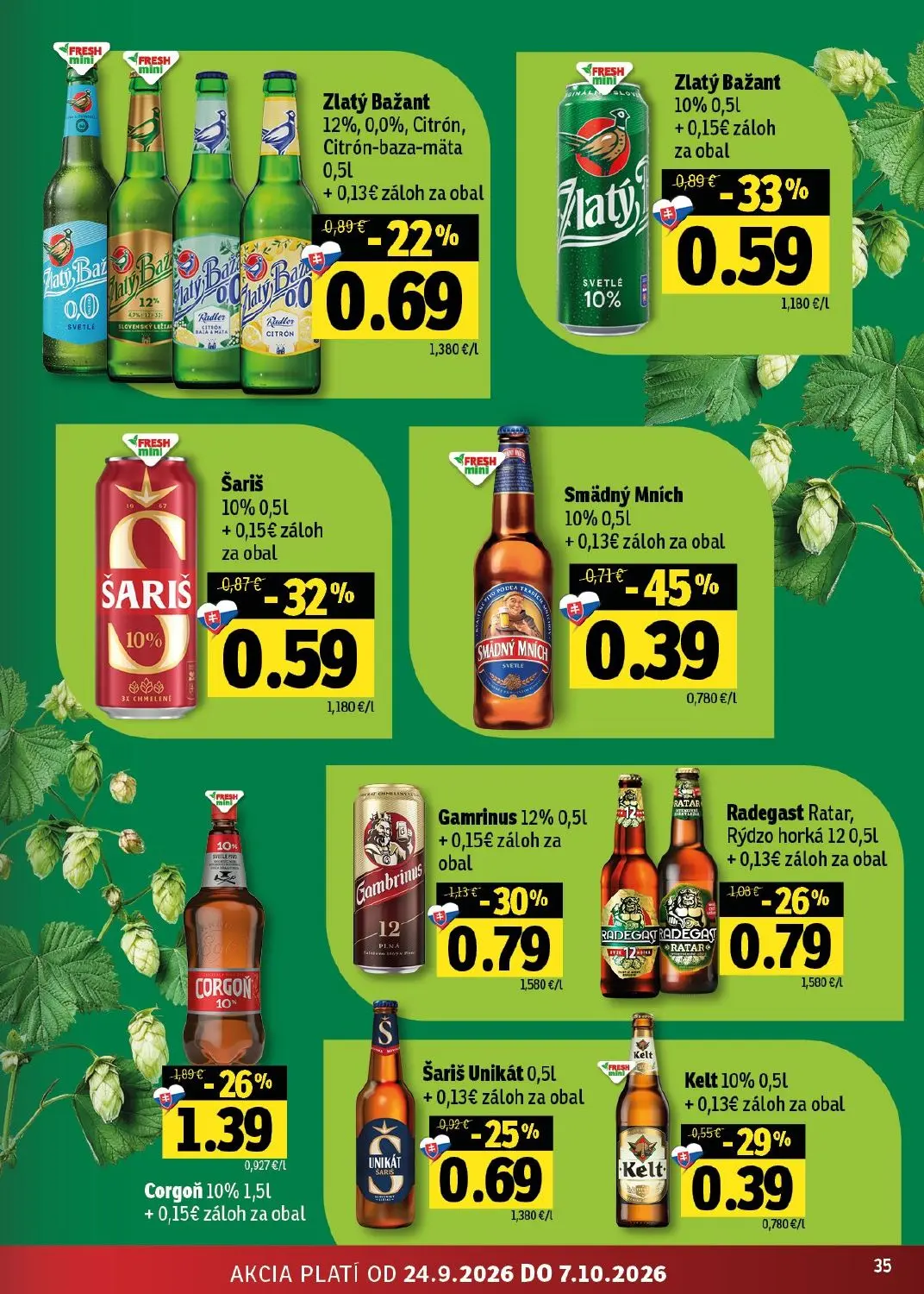 Fresh - západ leták, strana 35 z 44 — Corgoň, Gambrinus, Smädný Mních