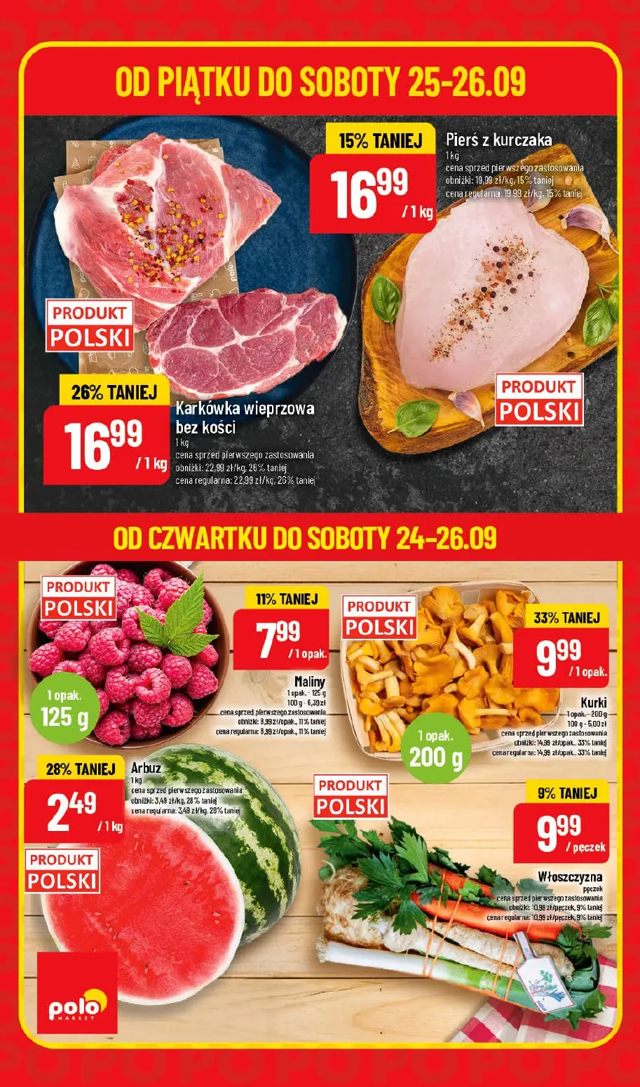 POLOmarket gazetka, strona 2 z 4 — Karkówka wieprzowa bez kości, Kurki, Pierś z kurczaka