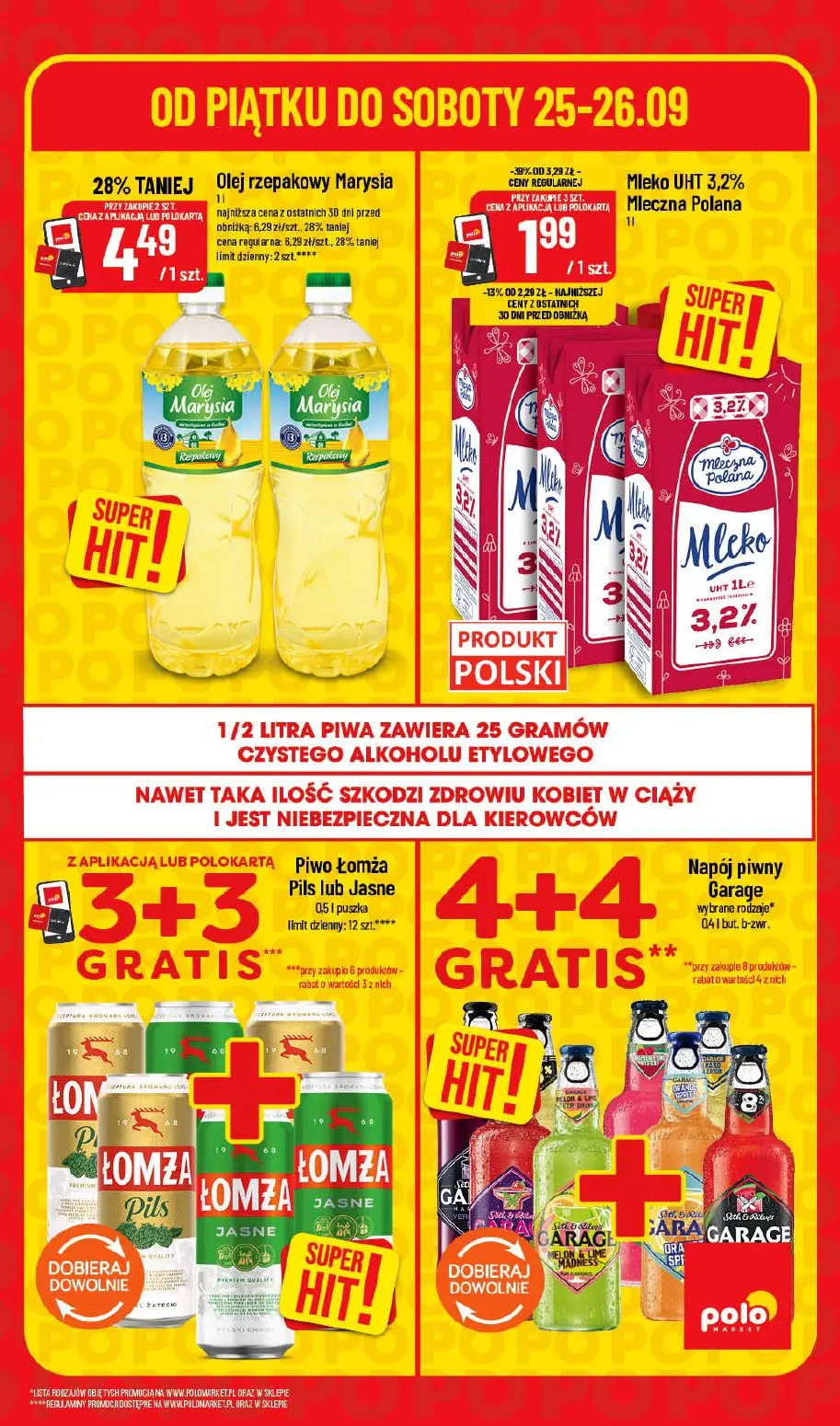 POLOmarket gazetka, strona 3 z 4 — Olej rzepakowy Marysia, Mleko UHT 3,2% Mleczna Polana
