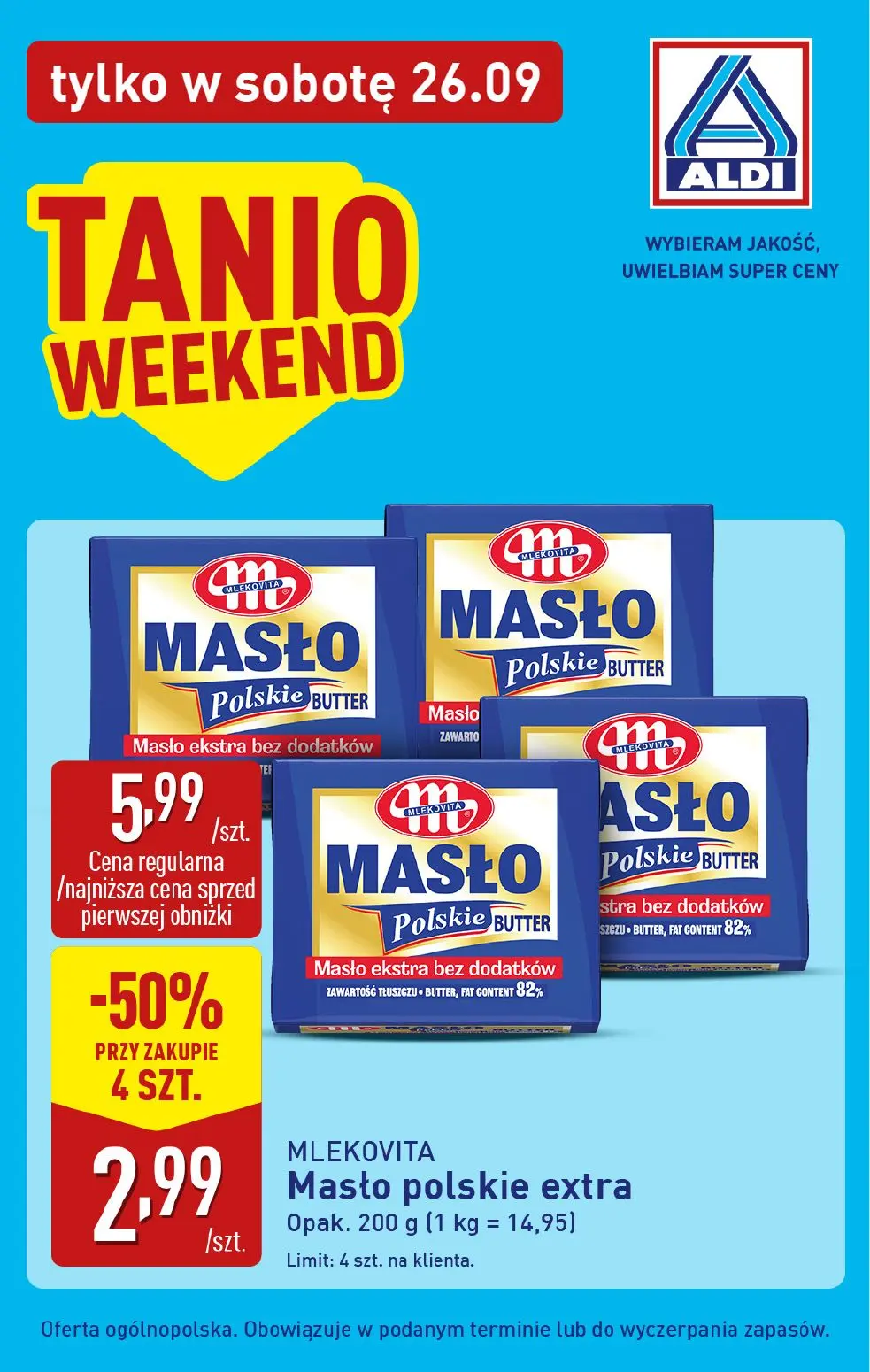 ALDI gazetka, strona 2 z 4 — MLEKOVITA Masło polskie extra