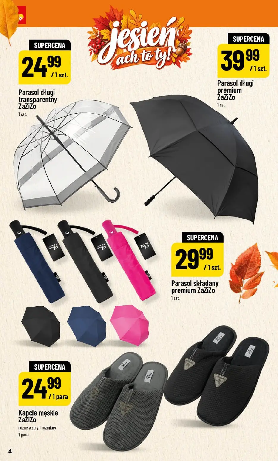 POLOmarket gazetka, strona 4 z 24 — Parasol długi transparentny ZaZiZo, Parasol długi premium ZaZiZo, Parasol składany premi…