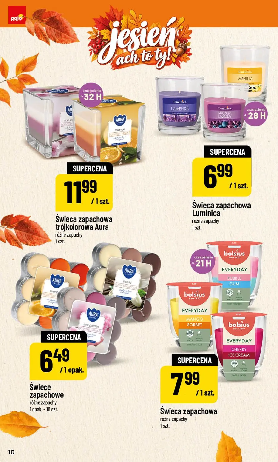 POLOmarket gazetka, strona 10 z 24 — Świeca zapachowa trójkolorowa Aura, Świeca zapachowa Luminica, Świece zapachowe