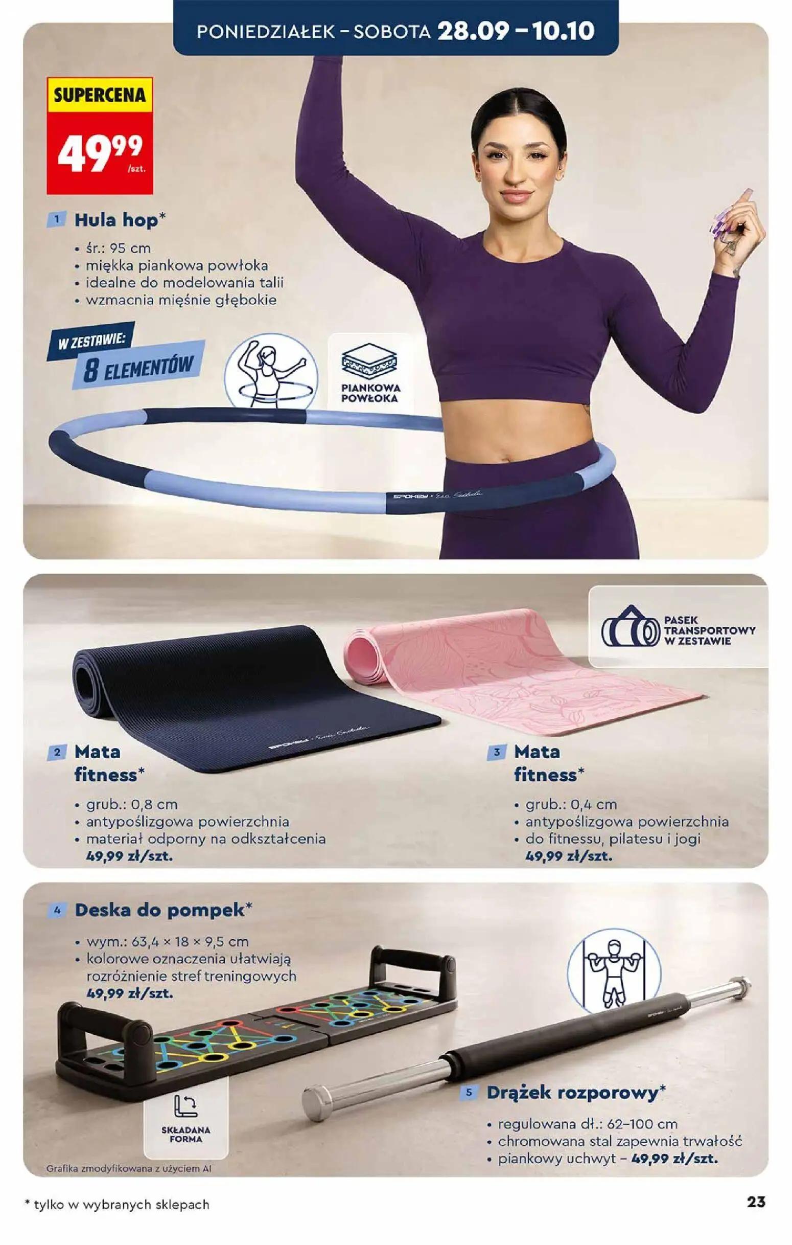 Biedronka gazetka, strona 23 z 48 — Hula hop, Mata fitness, Mata fitness