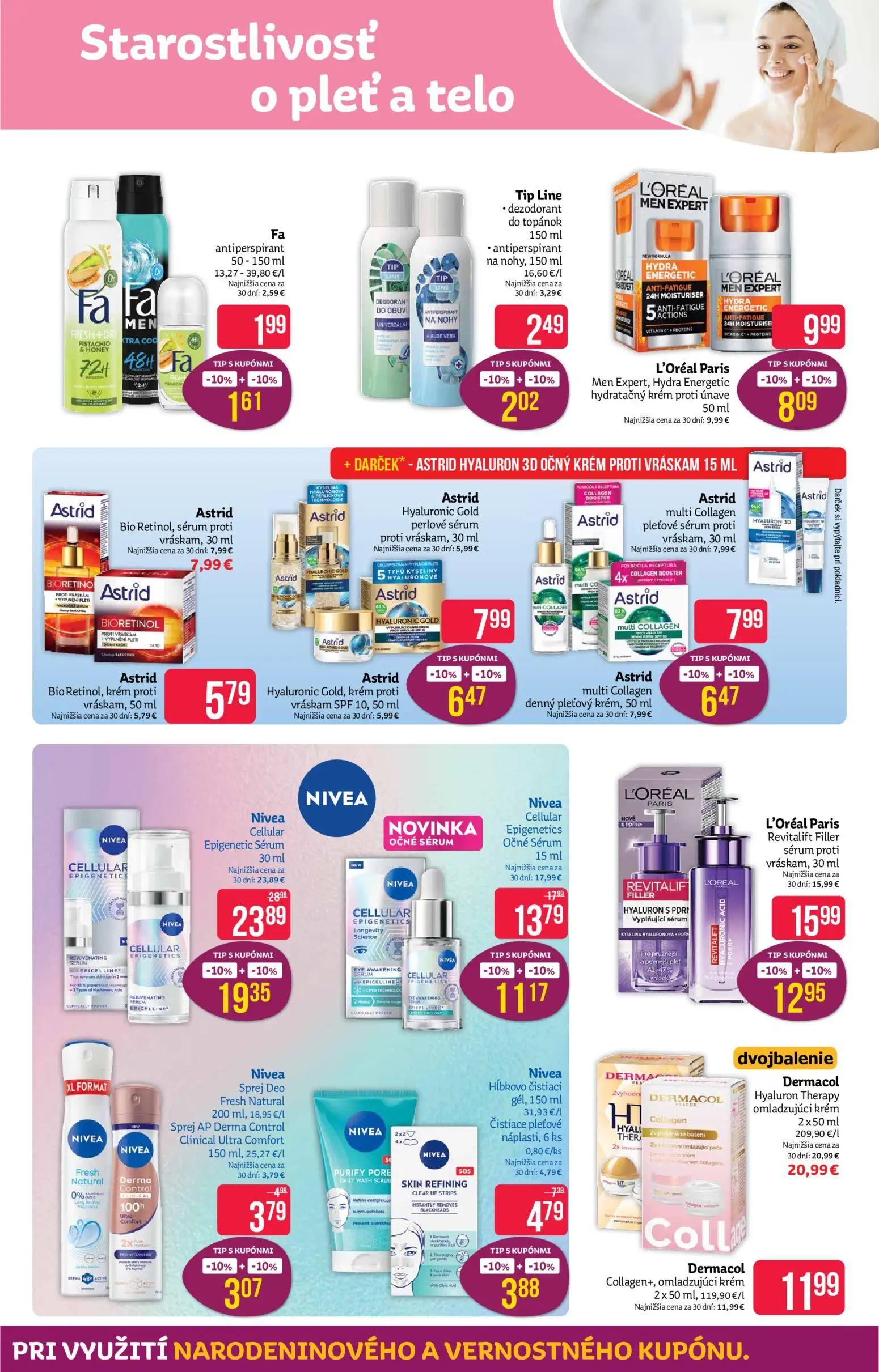 Teta Drogerie leták, strana 5 z 16 — Nivea Cellular Epigenetics Očné Sérum, Nivea Cellular Epigenetic Sérum, L'Oréal Paris R…