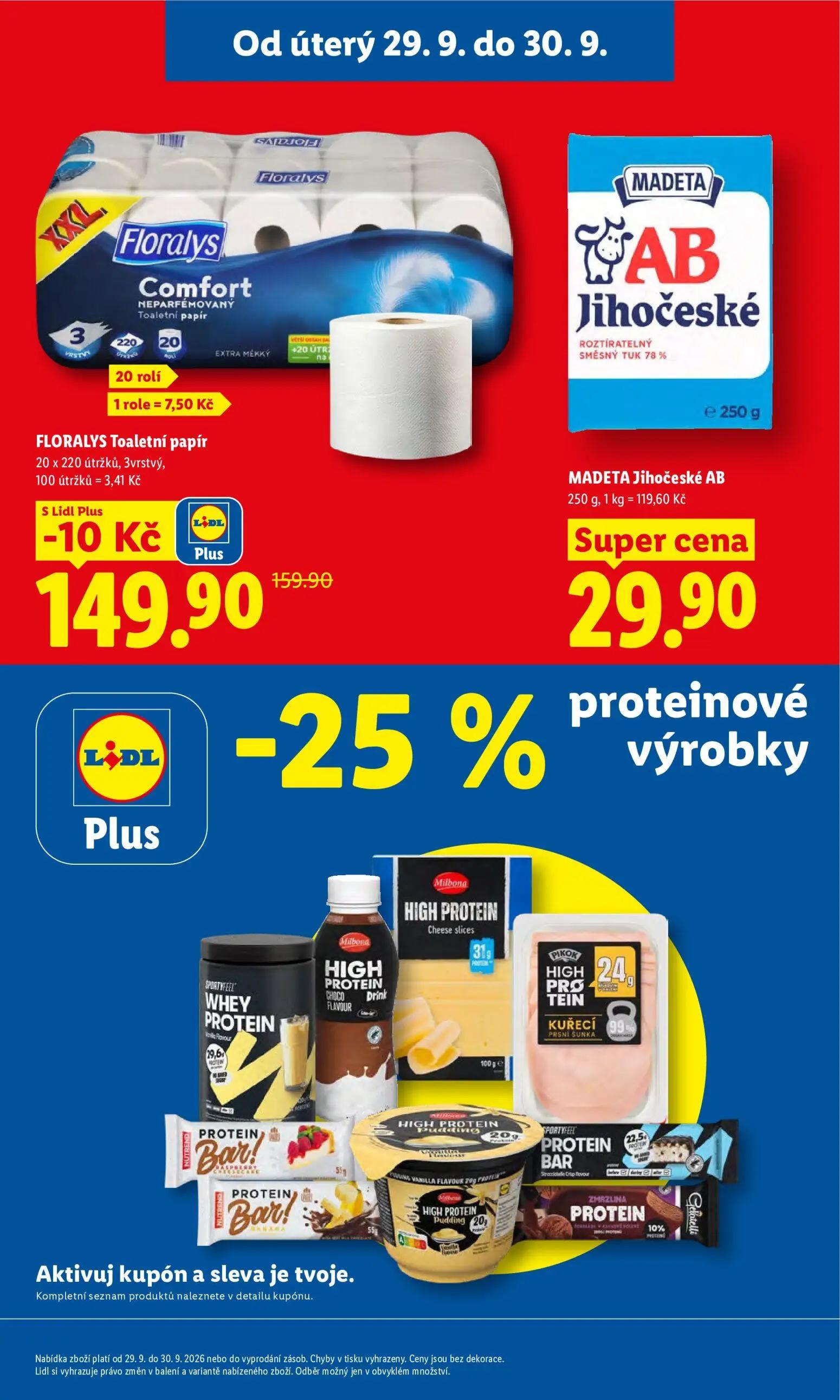 Lidl leták, strana 3 z 50 — FLORALYS Toaletní papír, MADETA Jihočeské AB