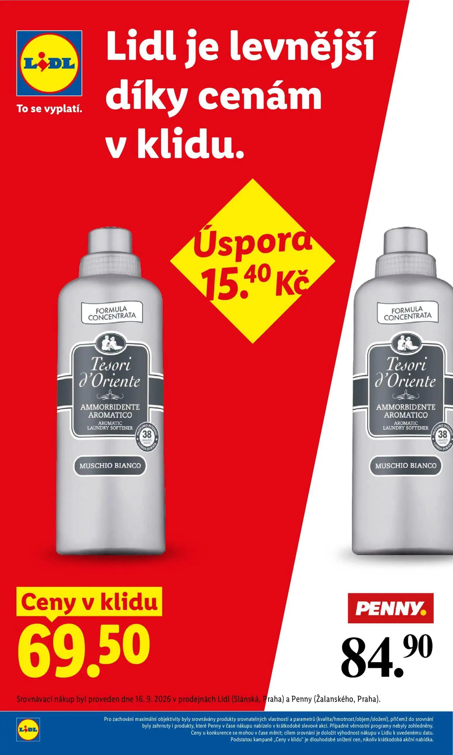 Lidl leták, strana 7 z 50 — Tesori d'Oriente AMMORBIDENTE AROMATICO LAUNDRY SOFTENER MUSCHIO BIANCO