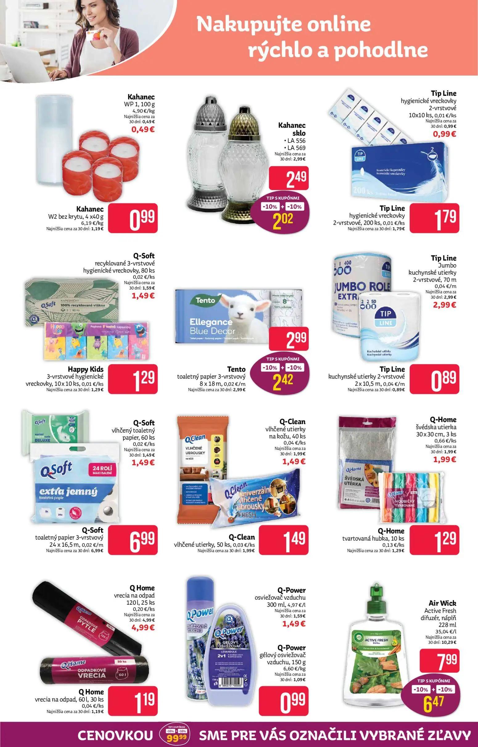 Teta Drogerie leták, strana 14 z 16 — Air Wick Active Fresh difuzér, náplň, Kahanec sklo, Tento toaletný papier 3-vrstvový
