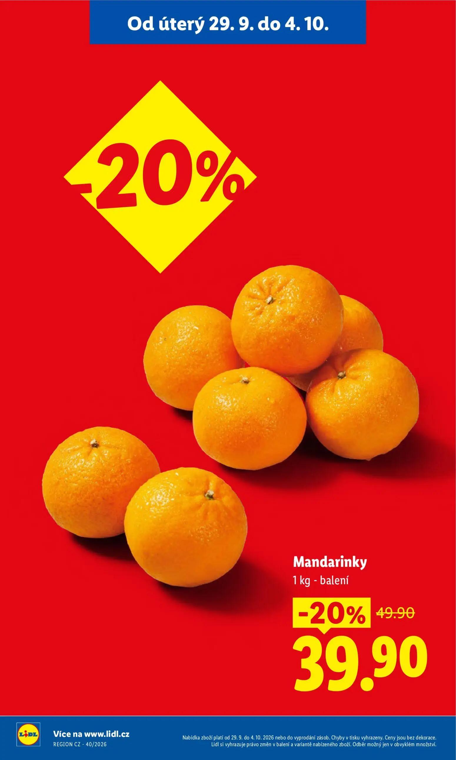 Lidl leták, strana 15 z 50 — Mandarinky