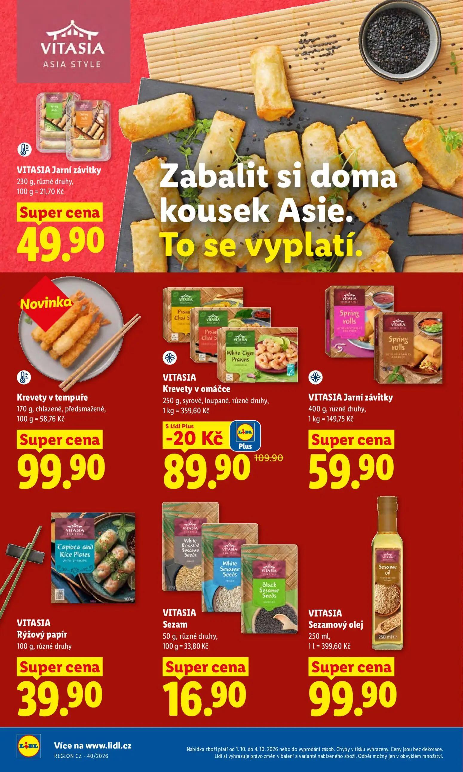 Lidl leták, strana 20 z 55 — VITASIA Krevety v omáčce, VITASIA Jarní závitky, Krevety v tempuře