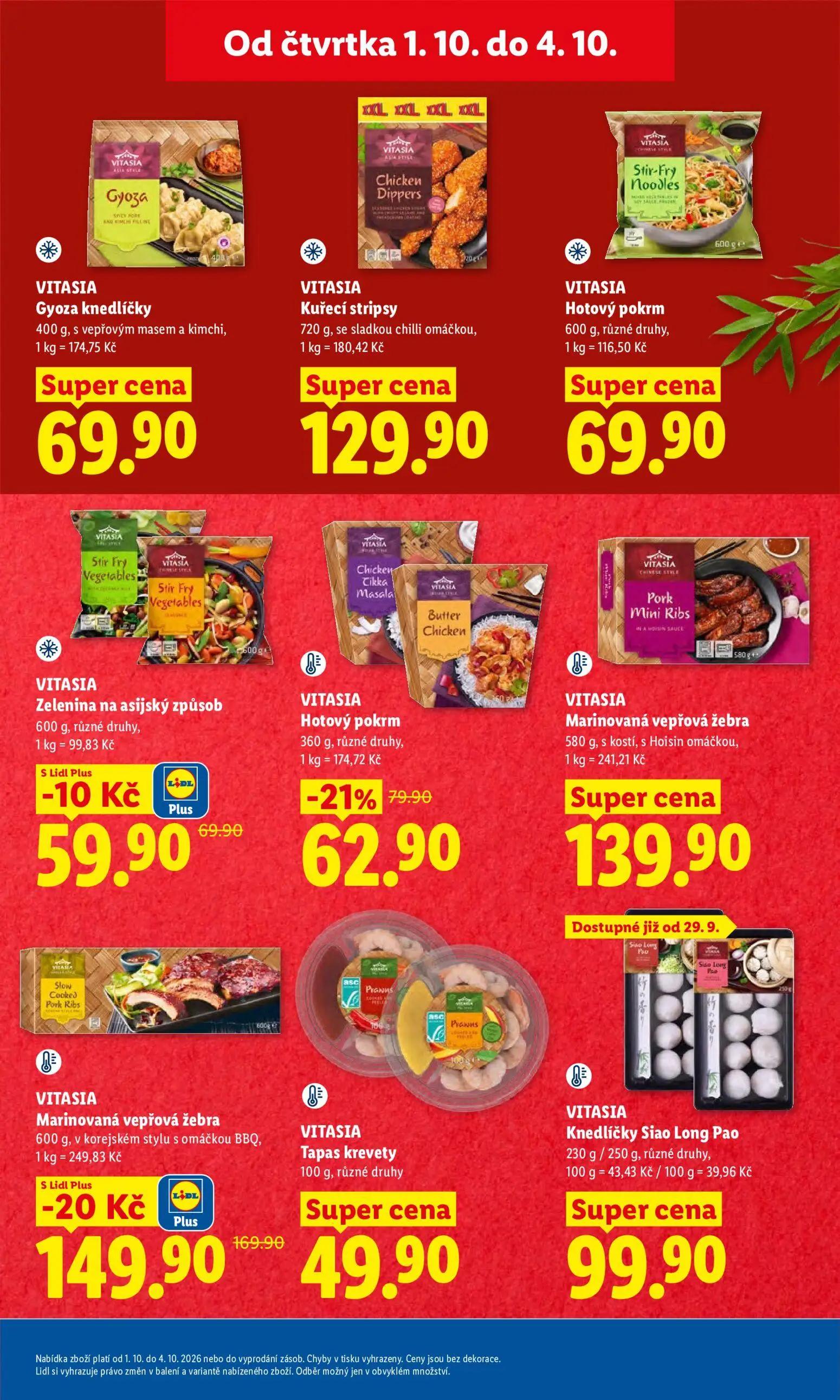 Lidl leták, strana 21 z 55 — VITASIA Marinovaná vepřová žebra, VITASIA Hotový pokrm, VITASIA Zelenina na asijský způsob