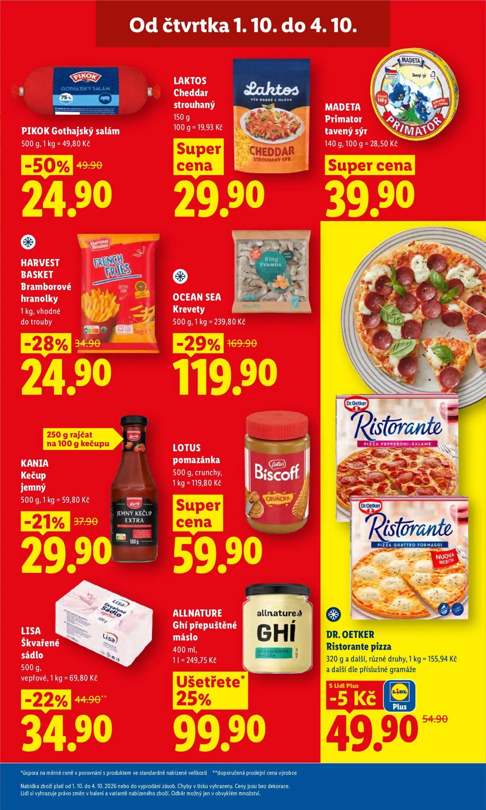 Lidl leták, strana 29 z 55 — OCEAN SEA Krevety, ALLNATURE Ghí přepuštěné máslo, PIKOK Gothajský salám