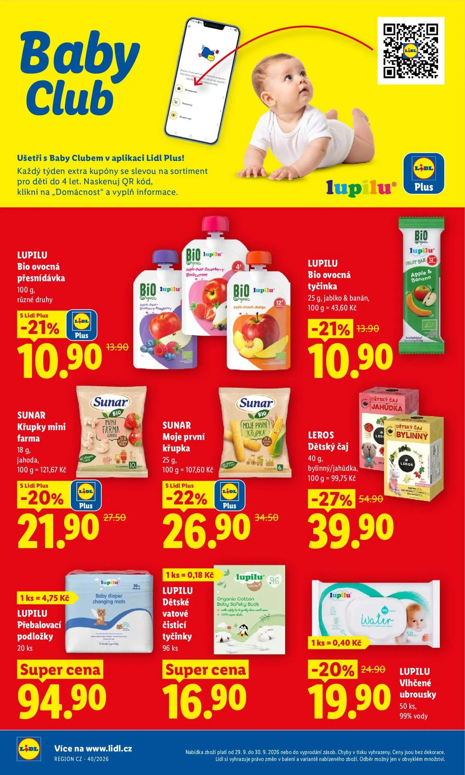 Lidl leták, strana 38 z 50 — LEROS Dětský čaj, SUNAR Moje první křupka, SUNAR Křupky mini farma