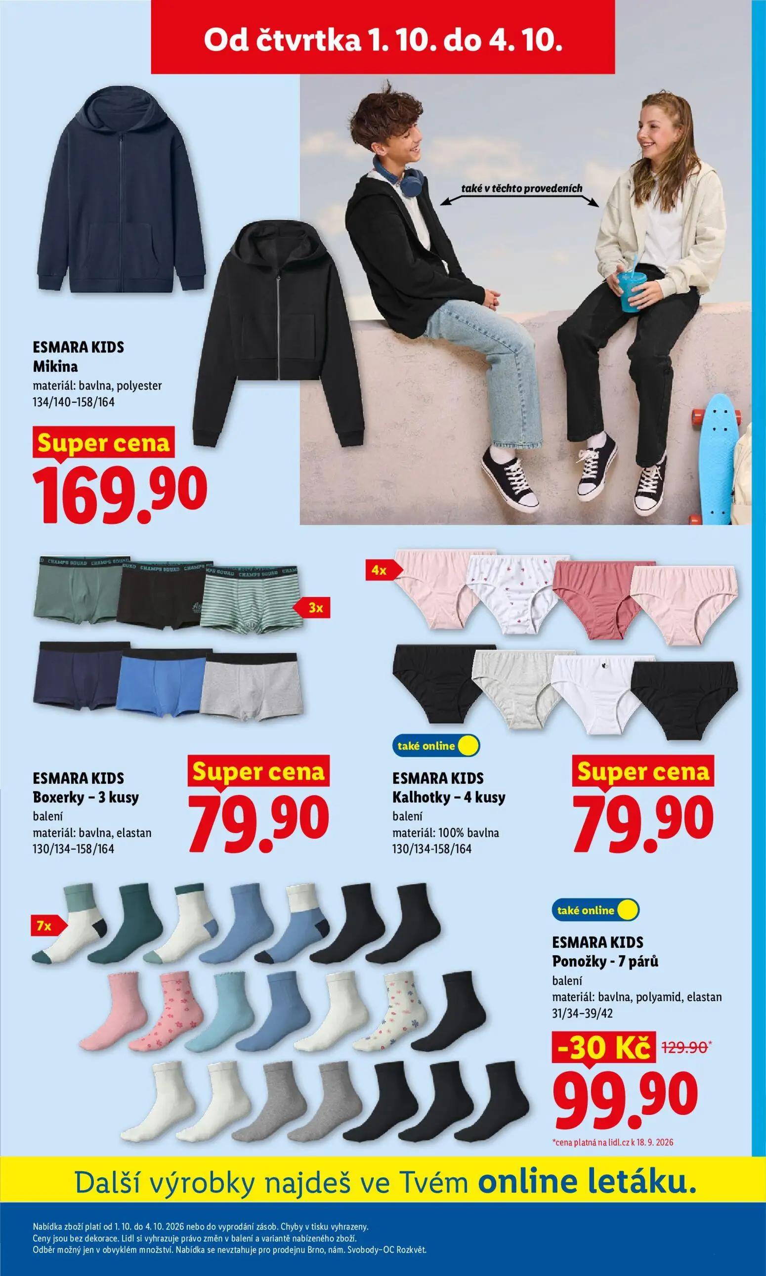Lidl leták, strana 47 z 55 — ESMARA KIDS Ponožky, ESMARA KIDS Mikina, ESMARA KIDS Boxerky